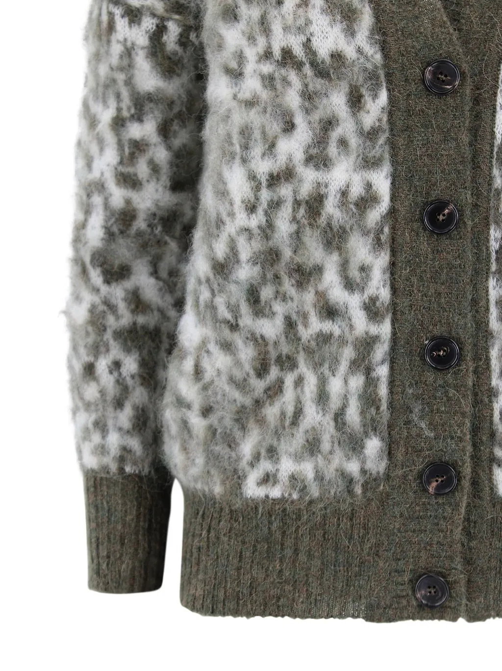 D.Exterior V-Neck Button-Up Cardigan