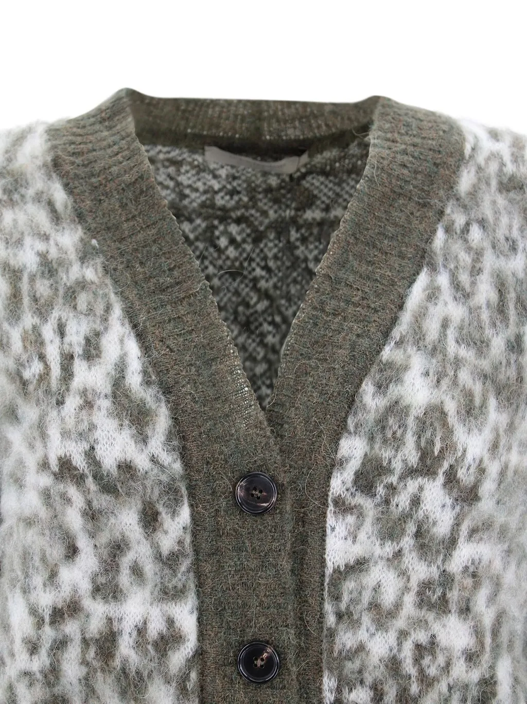 D.Exterior V-Neck Button-Up Cardigan