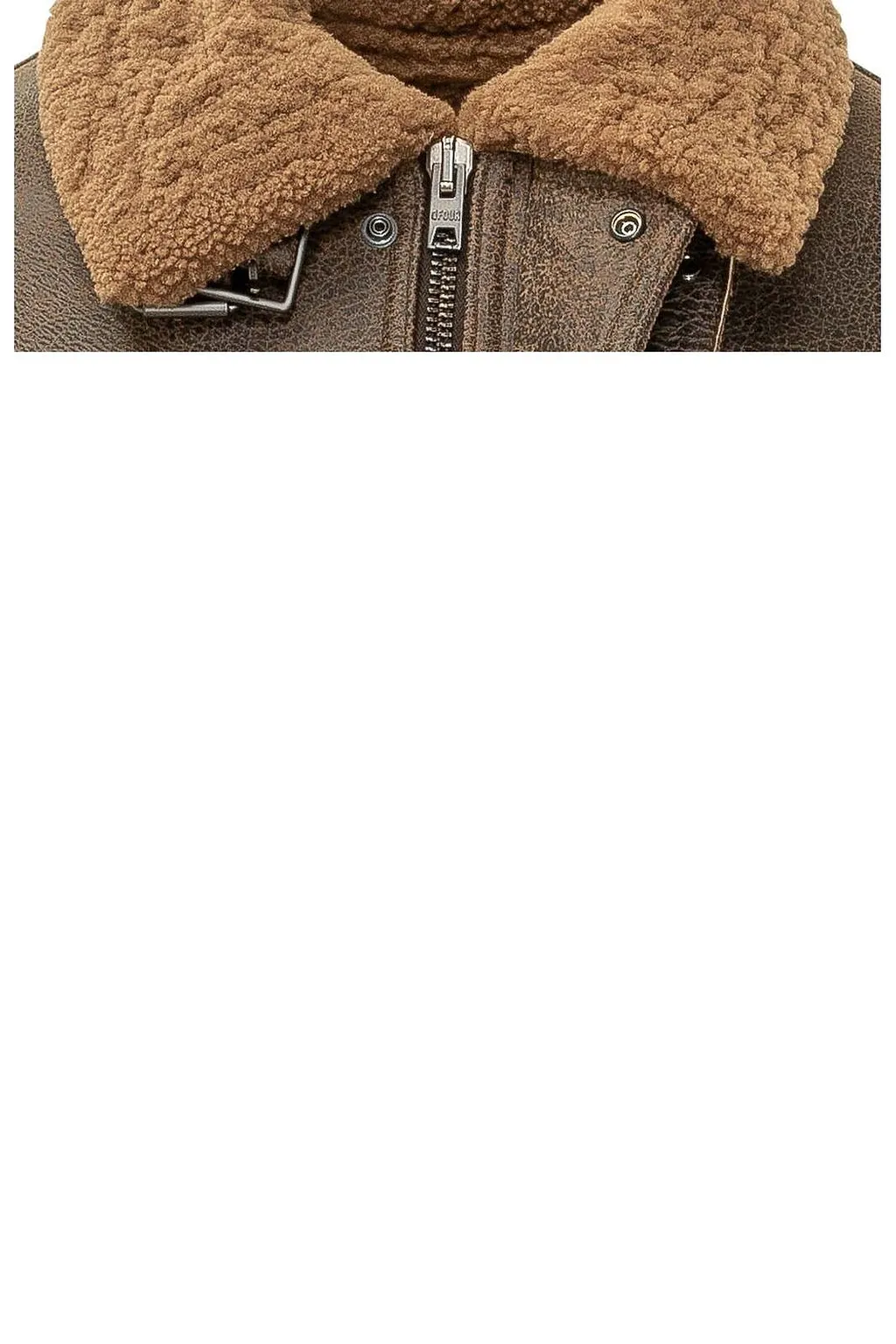 Shearling Collar Bomber Jacket