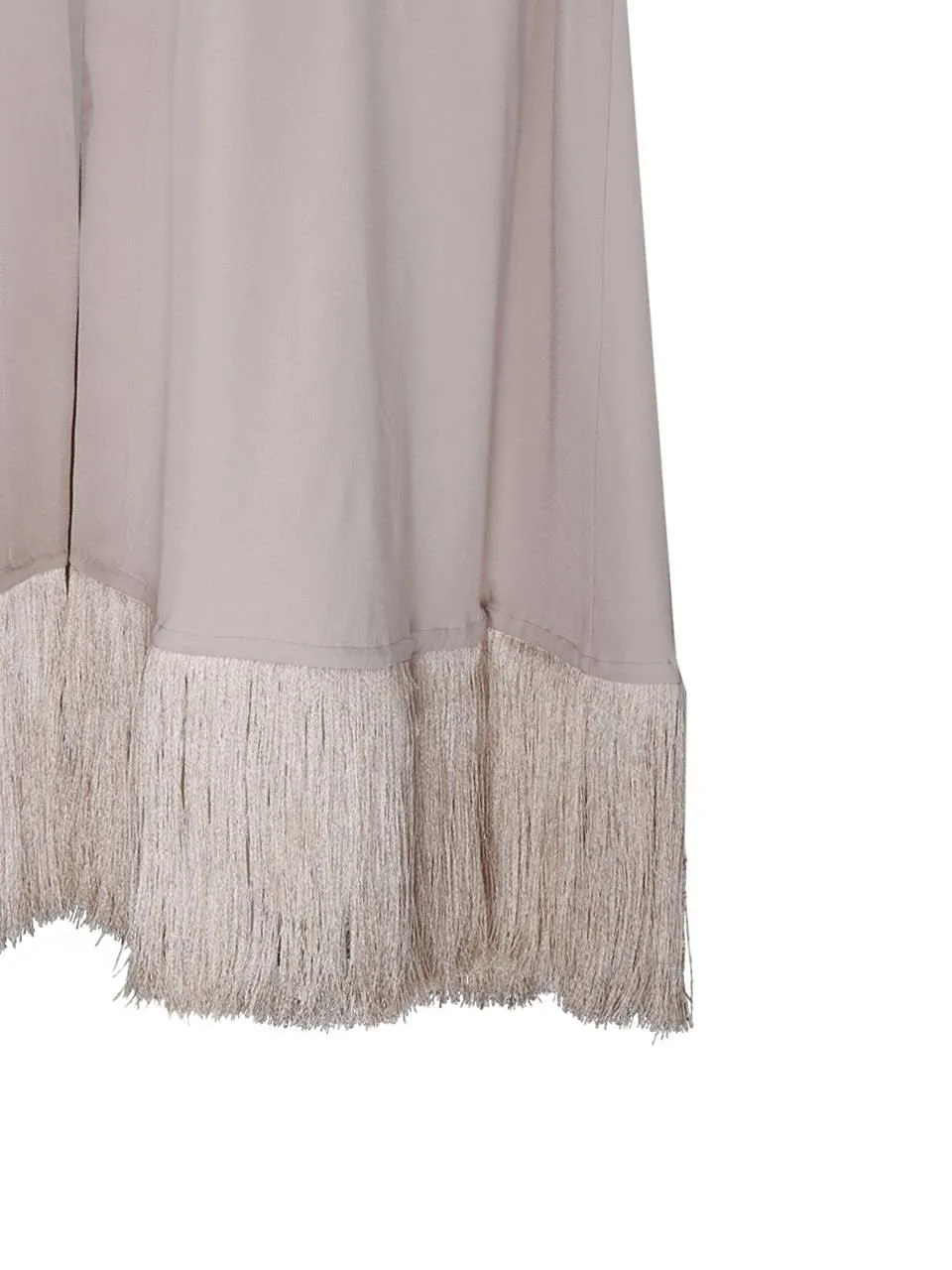 Crewneck Fringed Cape