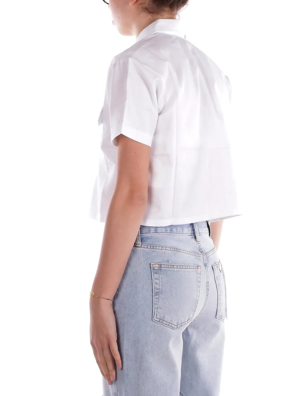 Dickies Logo Patch Short-Sleeved Cropped Shirt