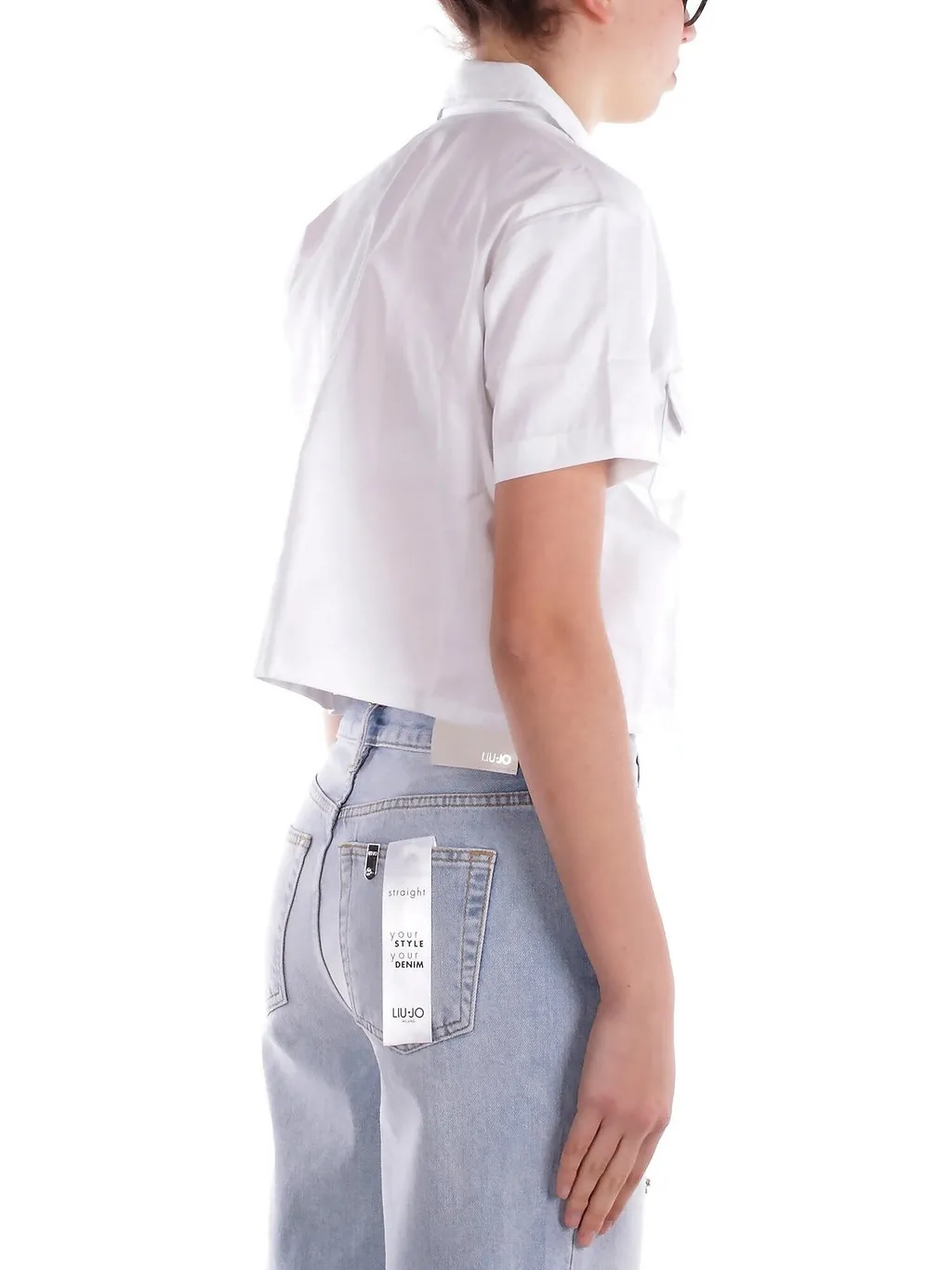 Dickies Logo Patch Short-Sleeved Cropped Shirt