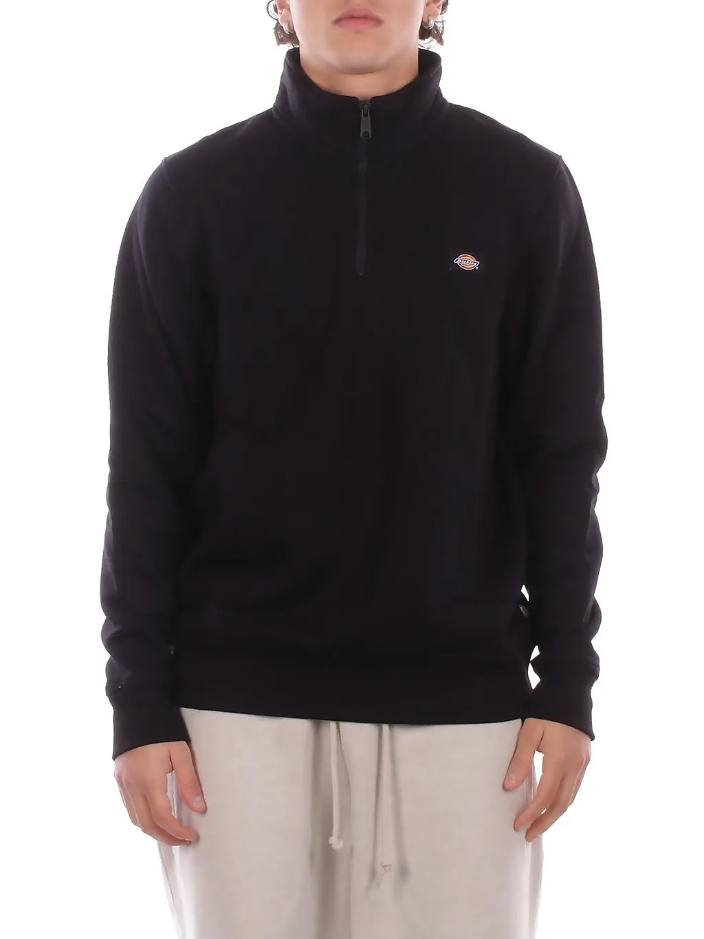 Dickies Oakport Logo Patch Quarter Zipped Sweatshirt