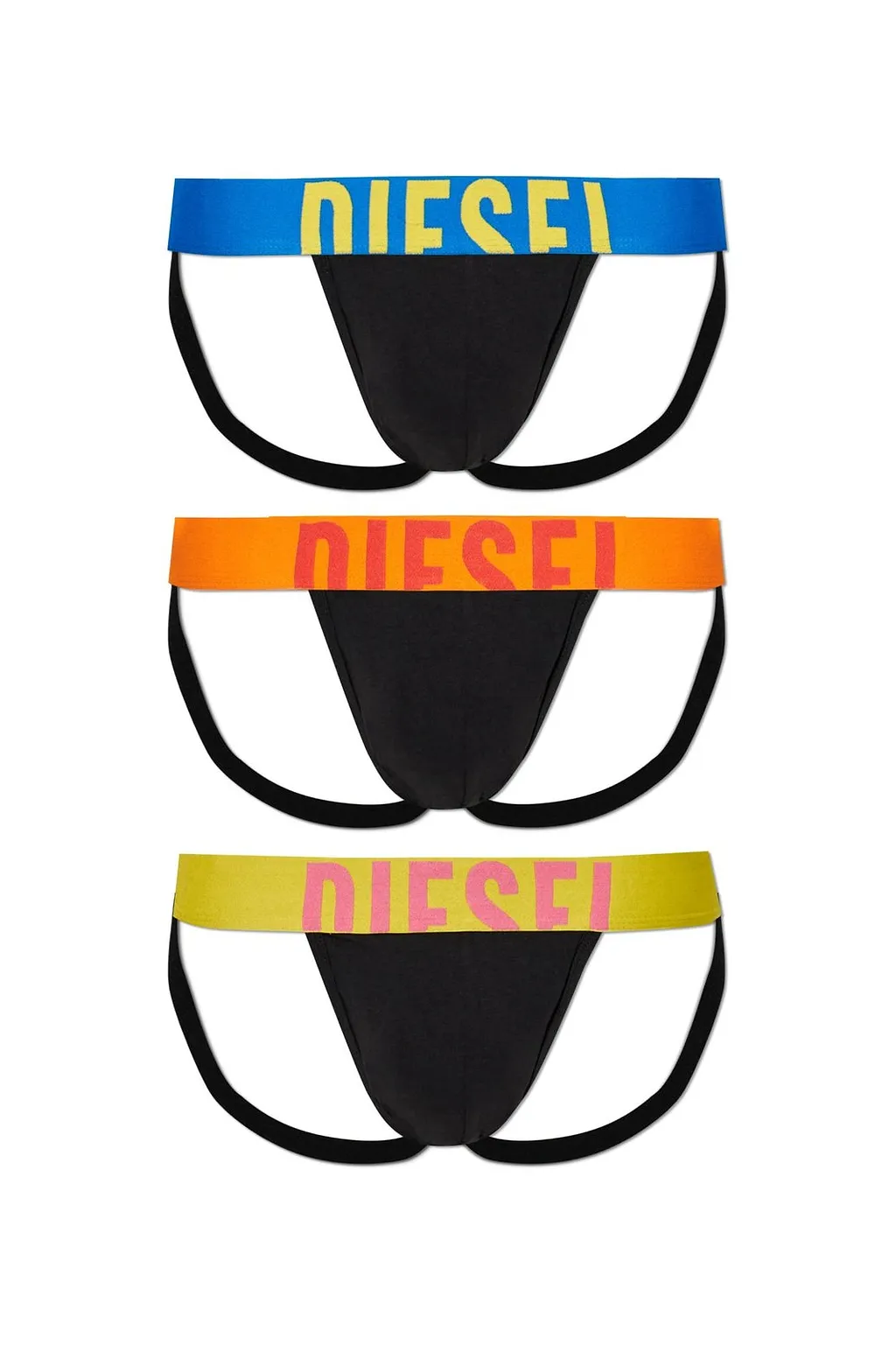 Diesel 3-Pack Contrast Waistband Jockstraps