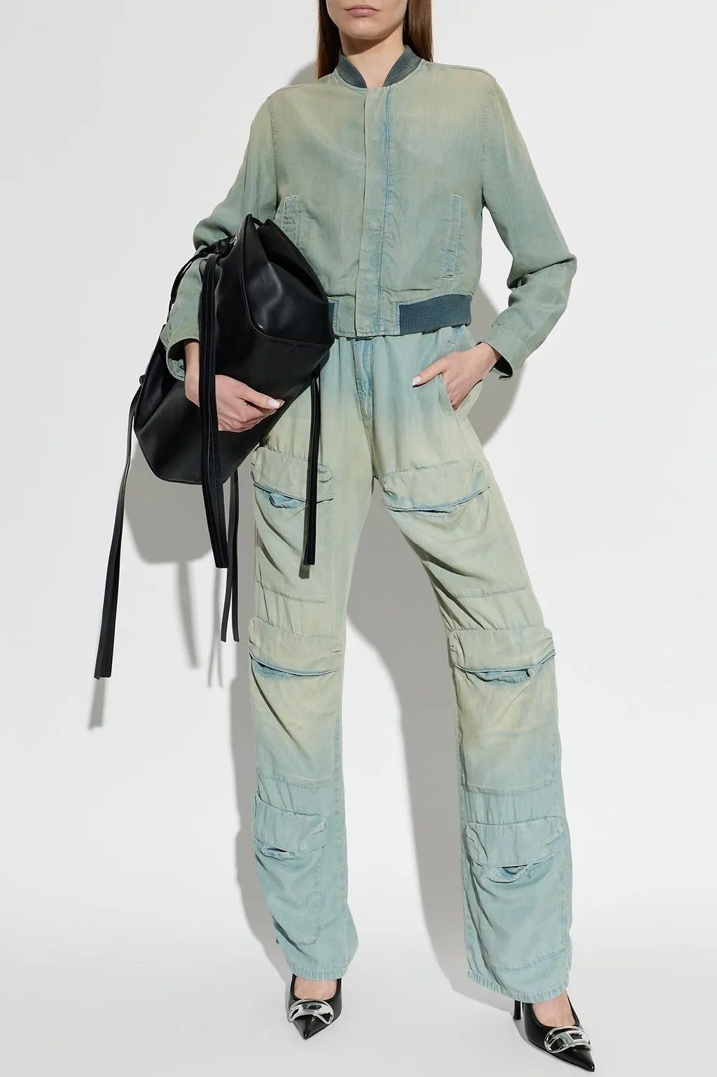 Diesel De Rania Cropped Bomber Jacket