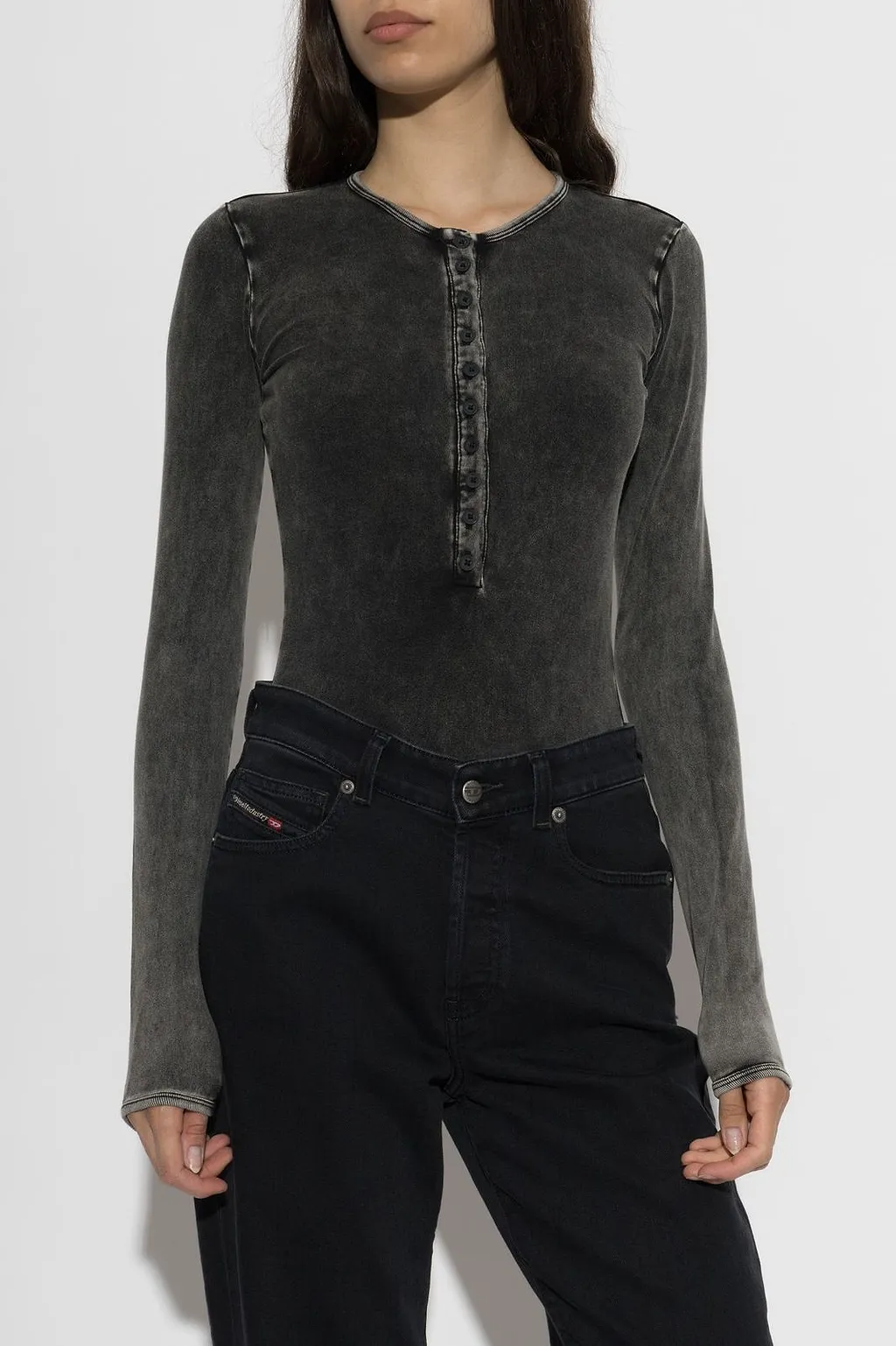 Diesel Fresya-Dnm Buttoned Front Bodysuit