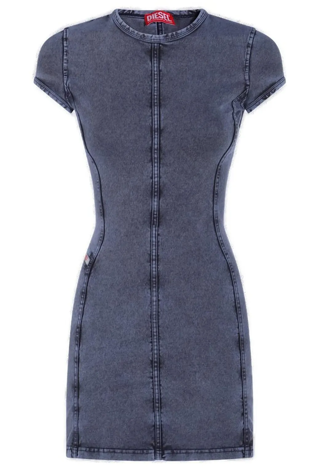 Diesel D-Cupsleeves Denim-Look Mini Dress