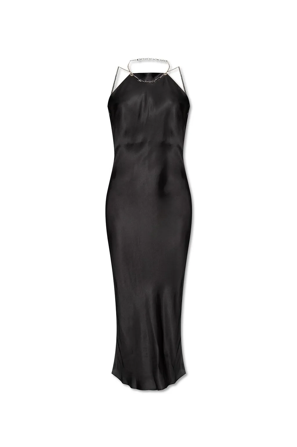 Diesel D-Eliz Chain Necklace Detailed Midi Satin Dress