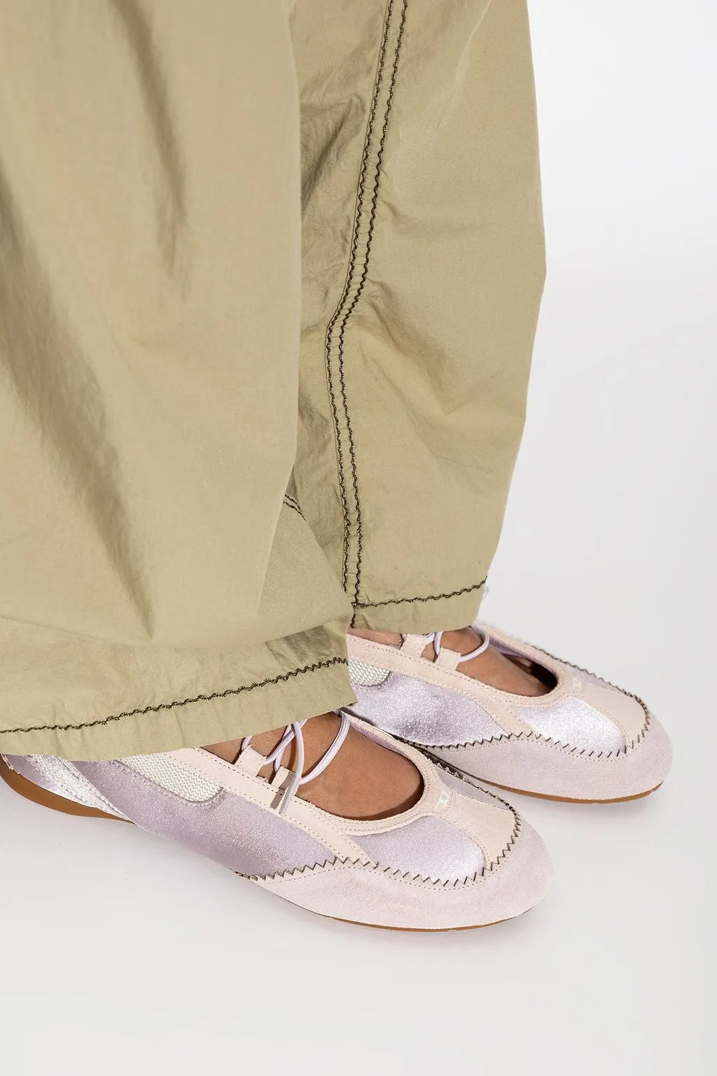 Diesel D Mile Lace-Up Ballet Flats