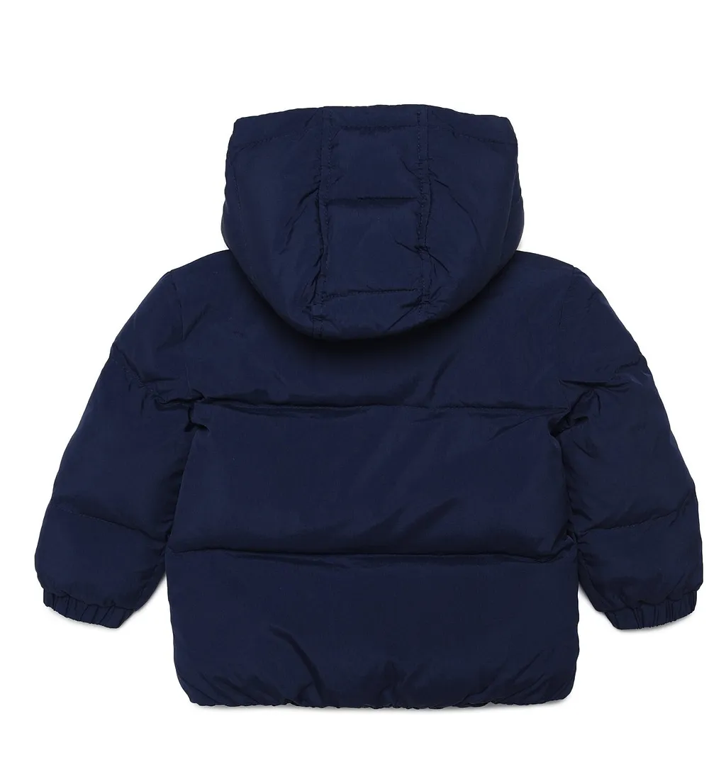 Diesel Kids Logo Patch Long-Sleeved Padded Coat