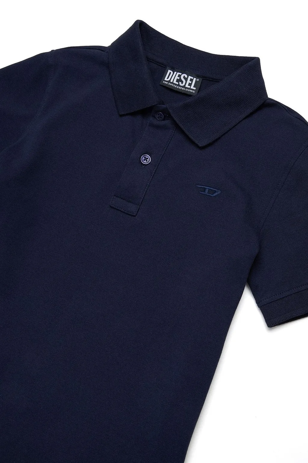 Diesel Kids D-Logo Embroidered Short-Sleeved Polo Shirt