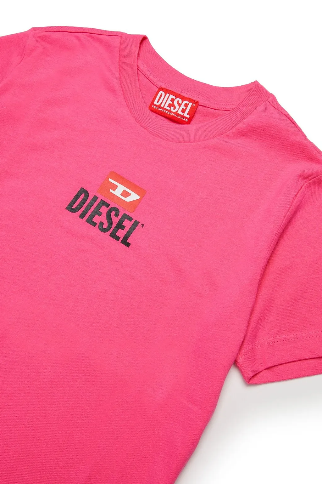 Diesel Kids D-Logo Printed Crewneck T-Shirt