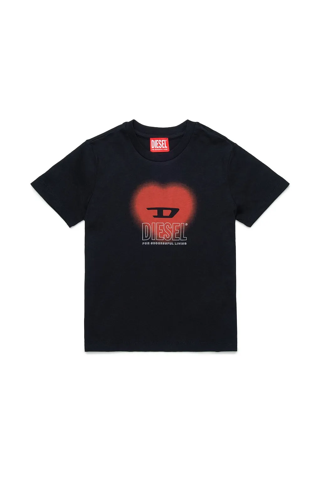 Diesel Kids D-Logo Printed Crewneck T-Shirt