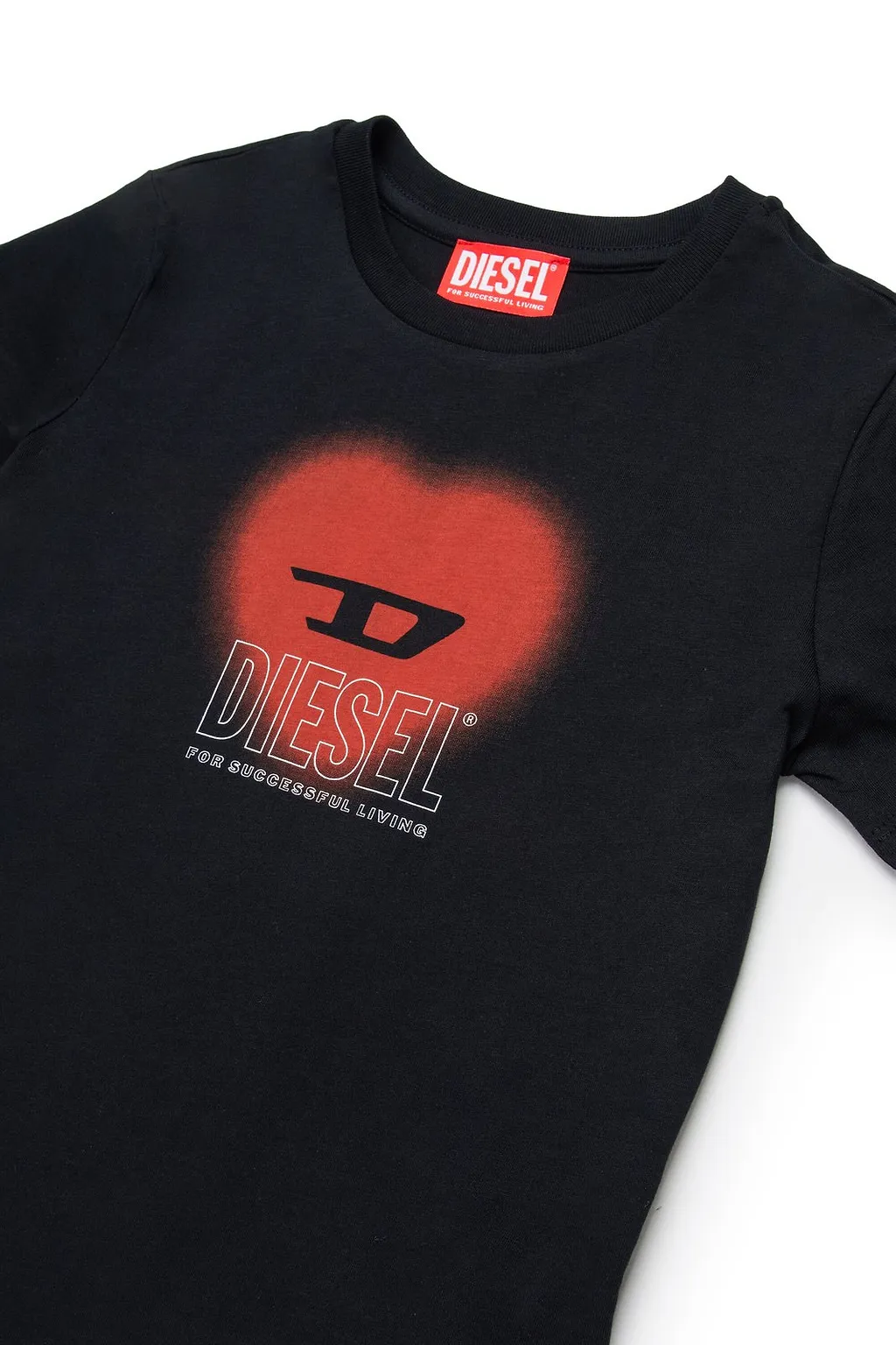 Diesel Kids D-Logo Printed Crewneck T-Shirt
