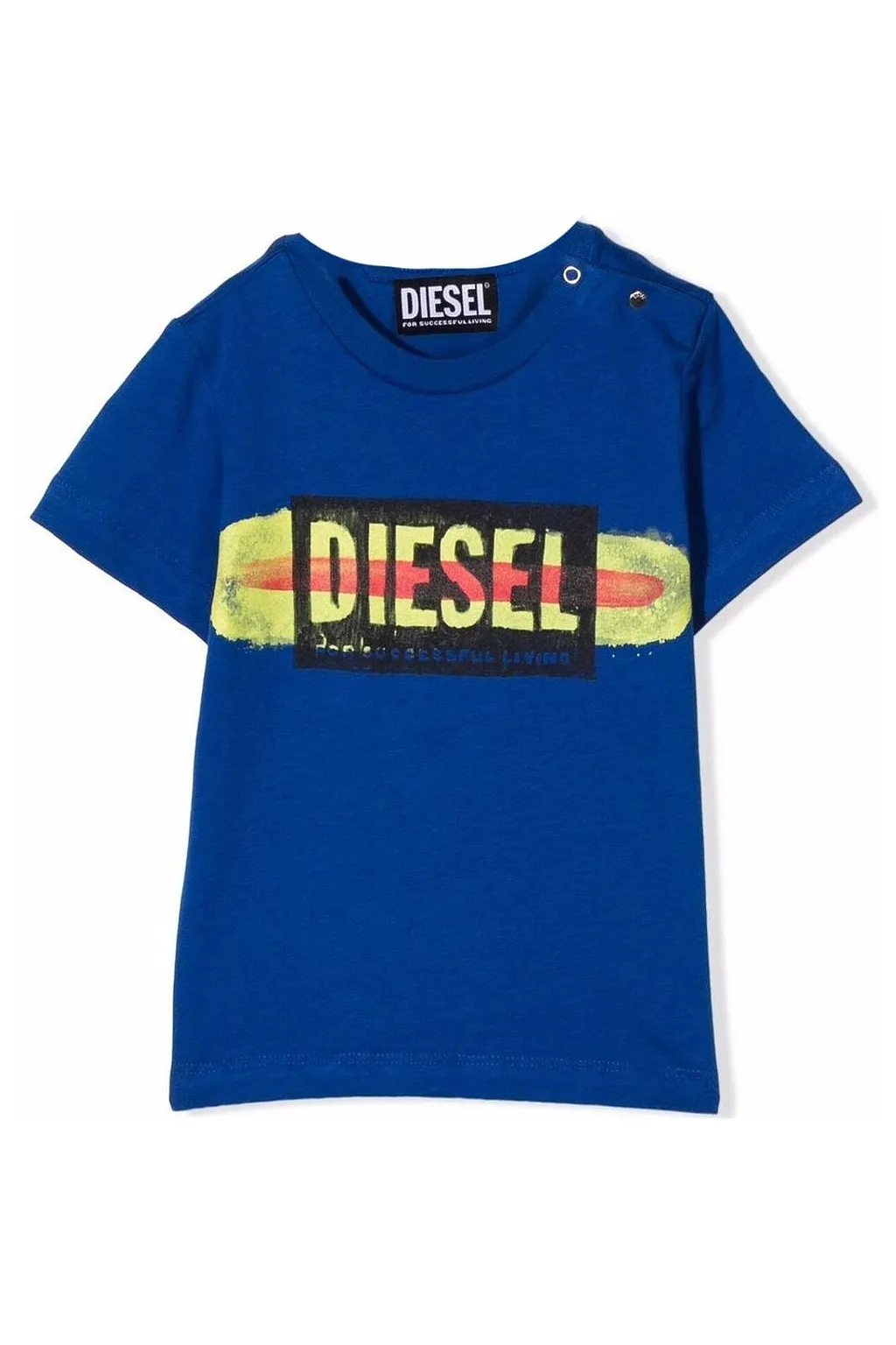 Diesel Kids Logo Printed Crewneck T-Shirt