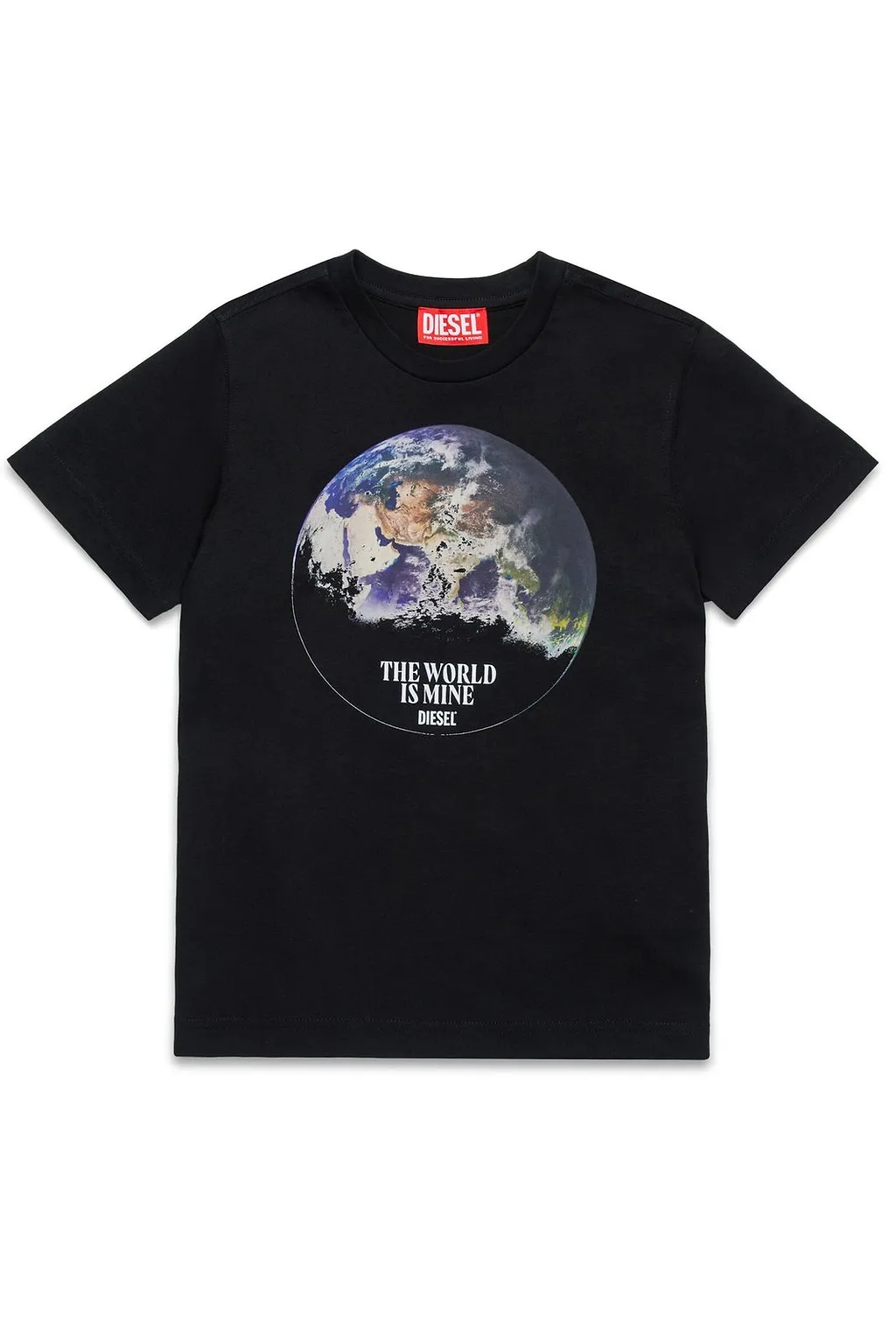 Diesel Kids Earth Printed Crewneck T-Shirt