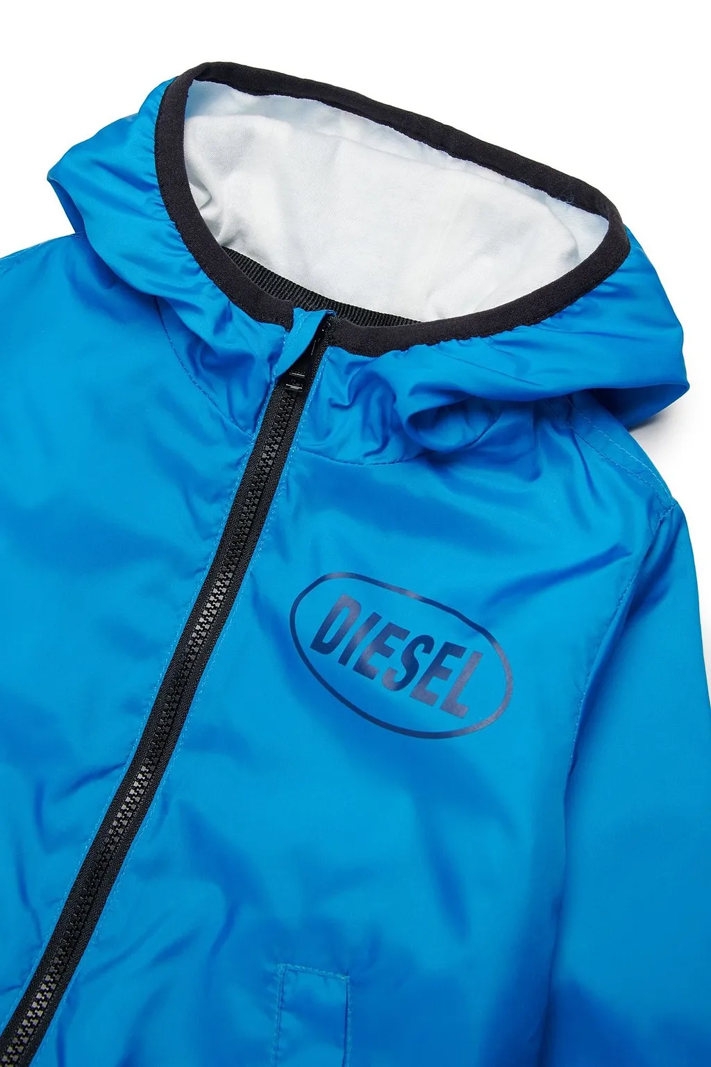 Diesel Kids Logo Printed Hooded Jacket