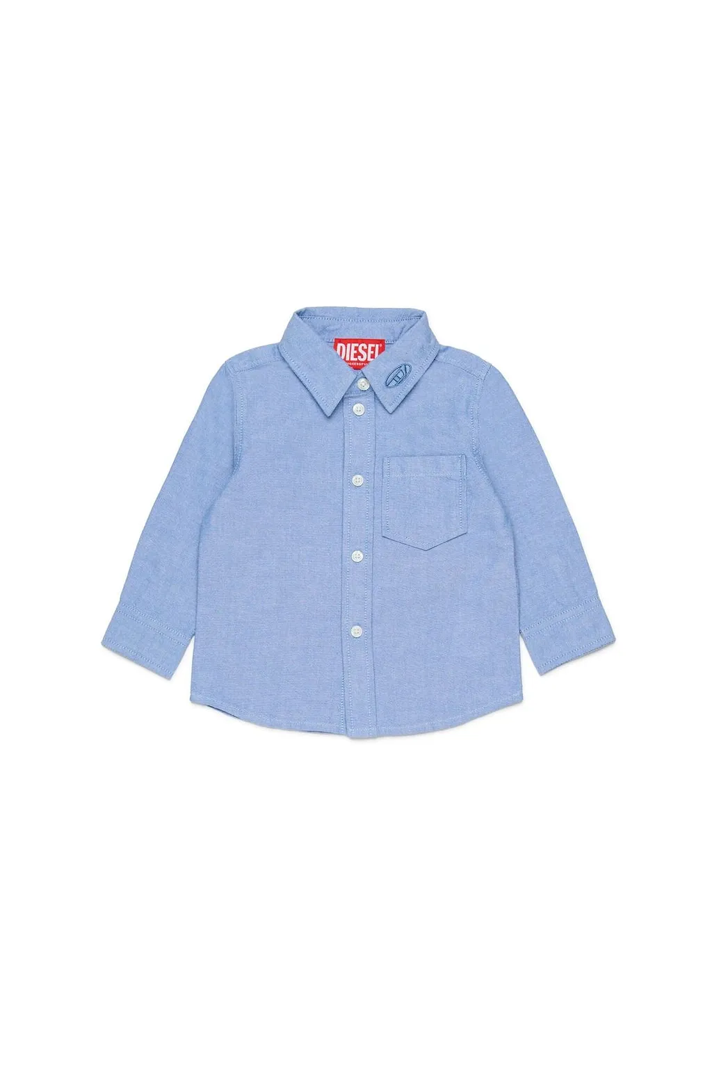 Diesel Kids Oval-D Embroidered Long-Sleeved Shirt