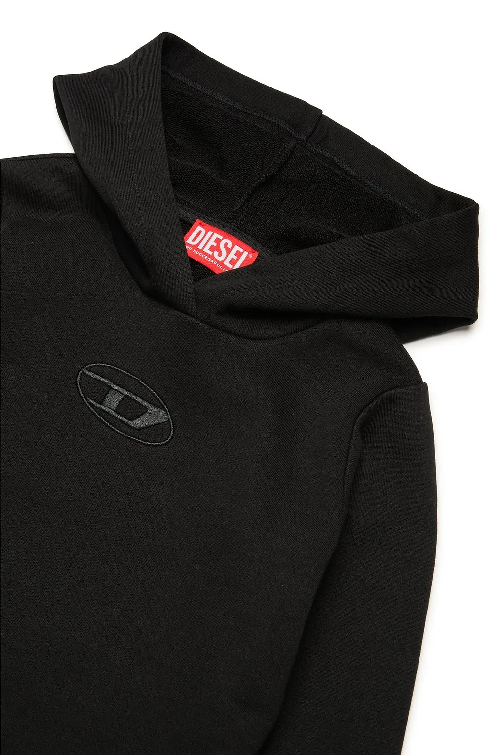 Diesel Kids Oval-D Logo Embroidered Hoodie Dress