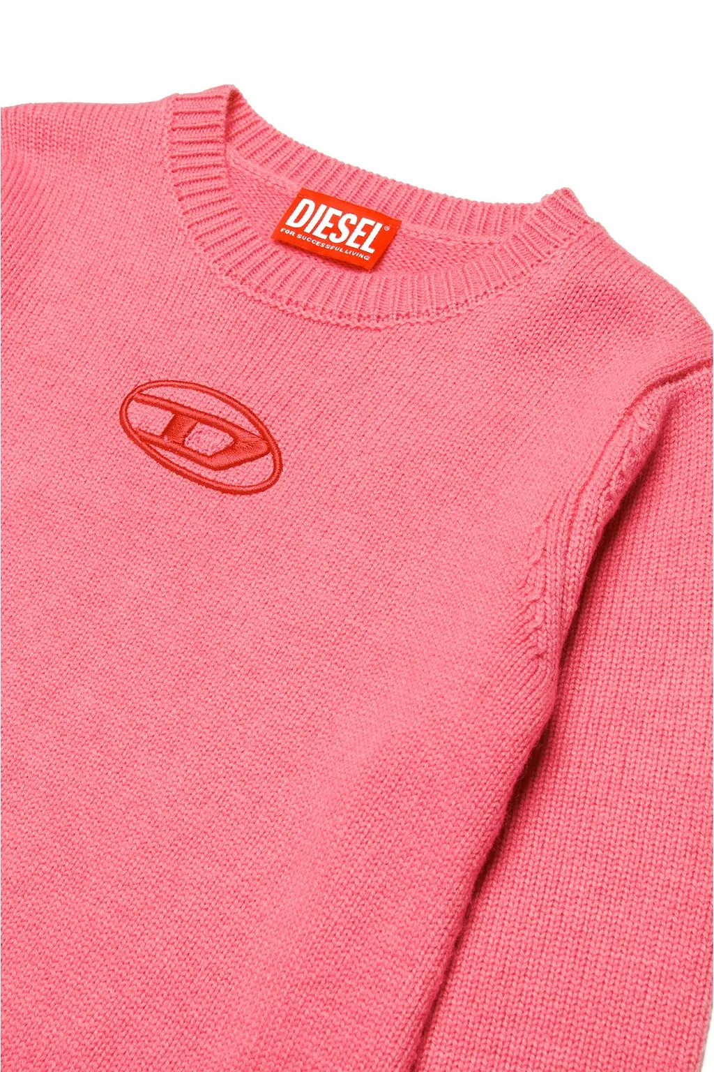 Diesel Kids Oval-D Logo Embroidered Knitted Dress