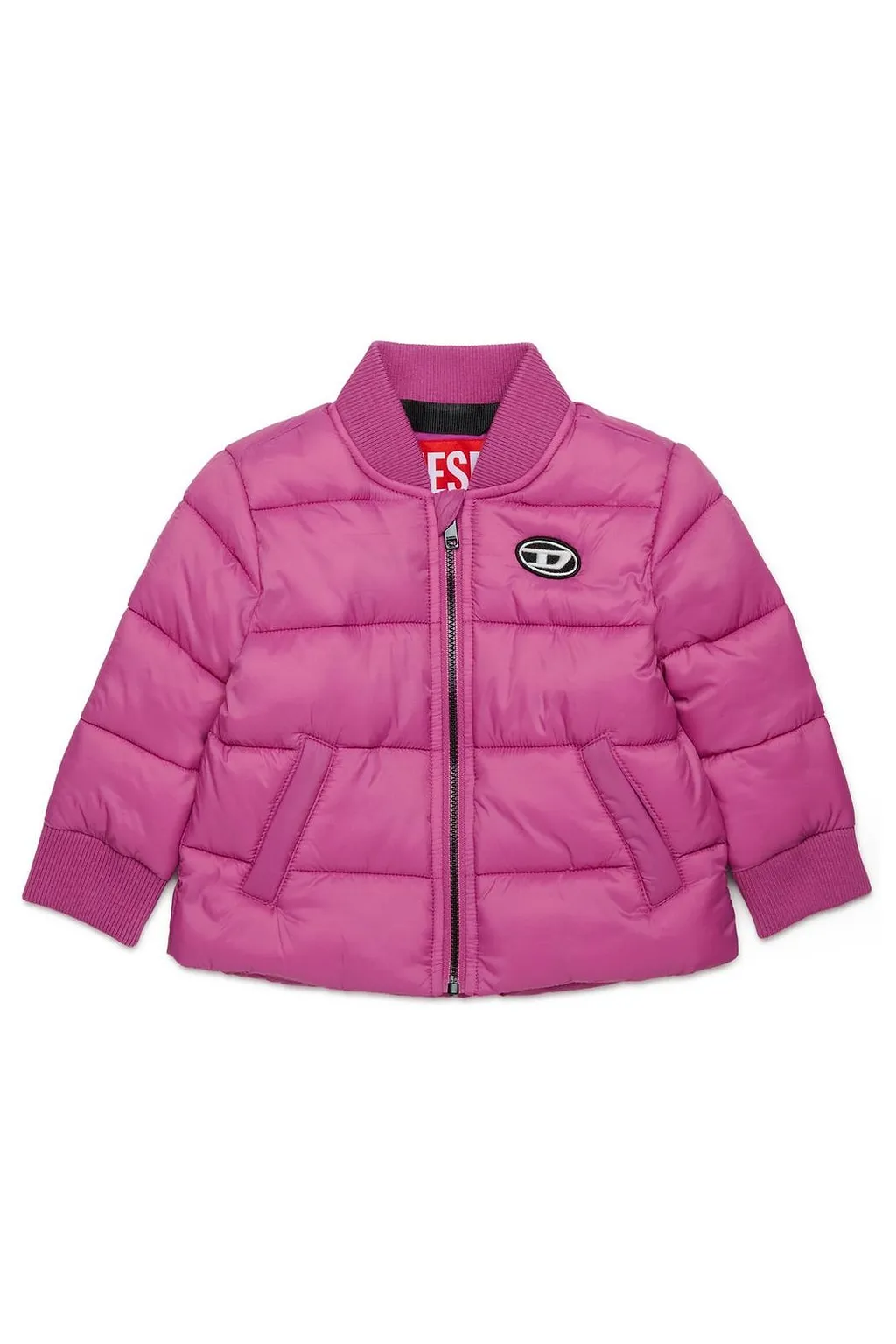 Diesel Kids Oval-D Logo Patch Padded Jacket