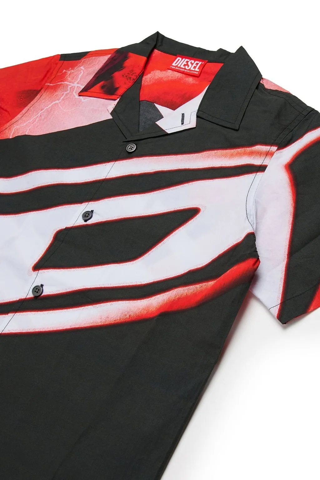 Diesel Kids Oval-D Logo Printed Short-Sleeved Shirt
