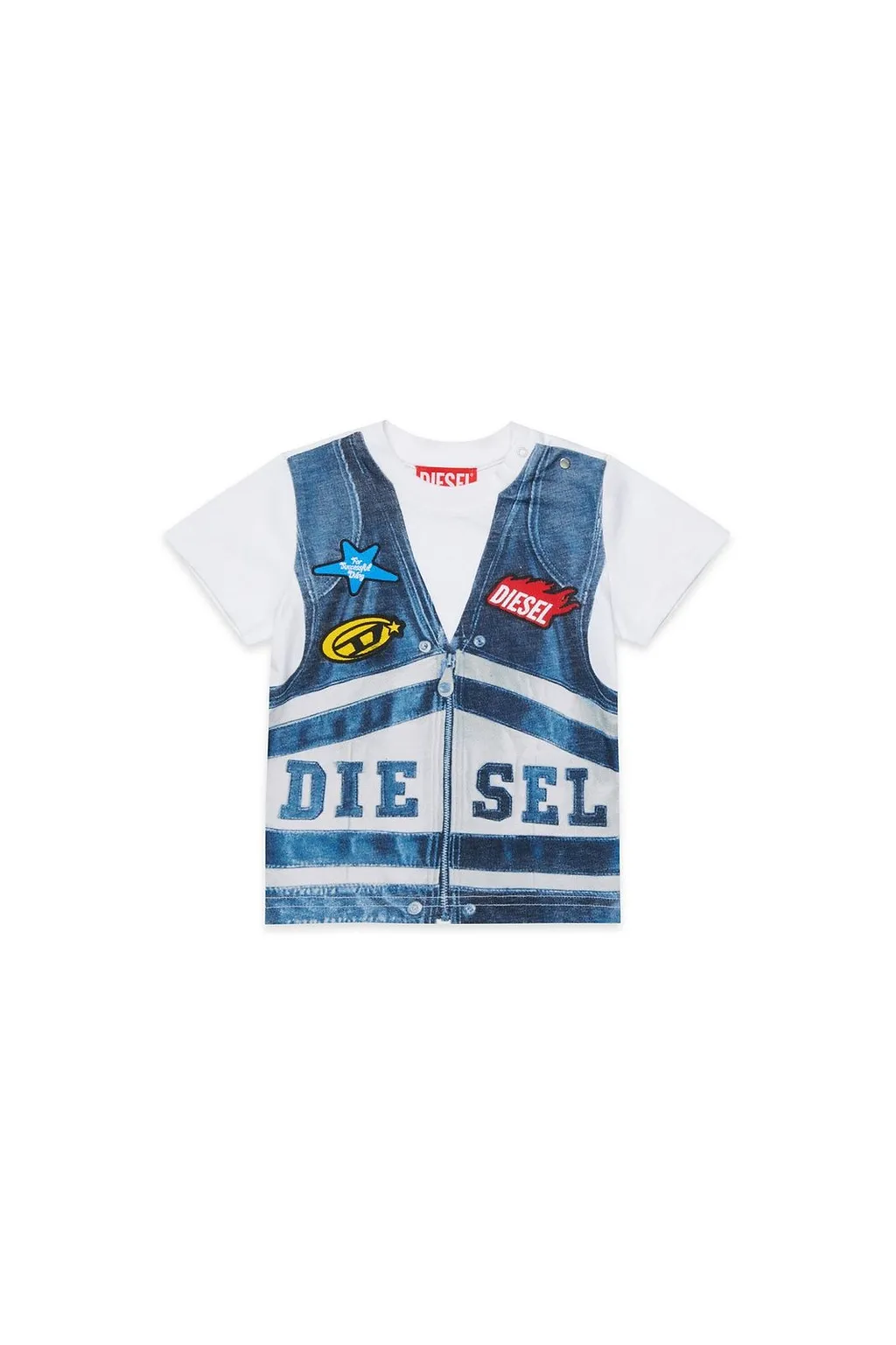 Diesel Kids Vest Printed Crewneck T-Shirt