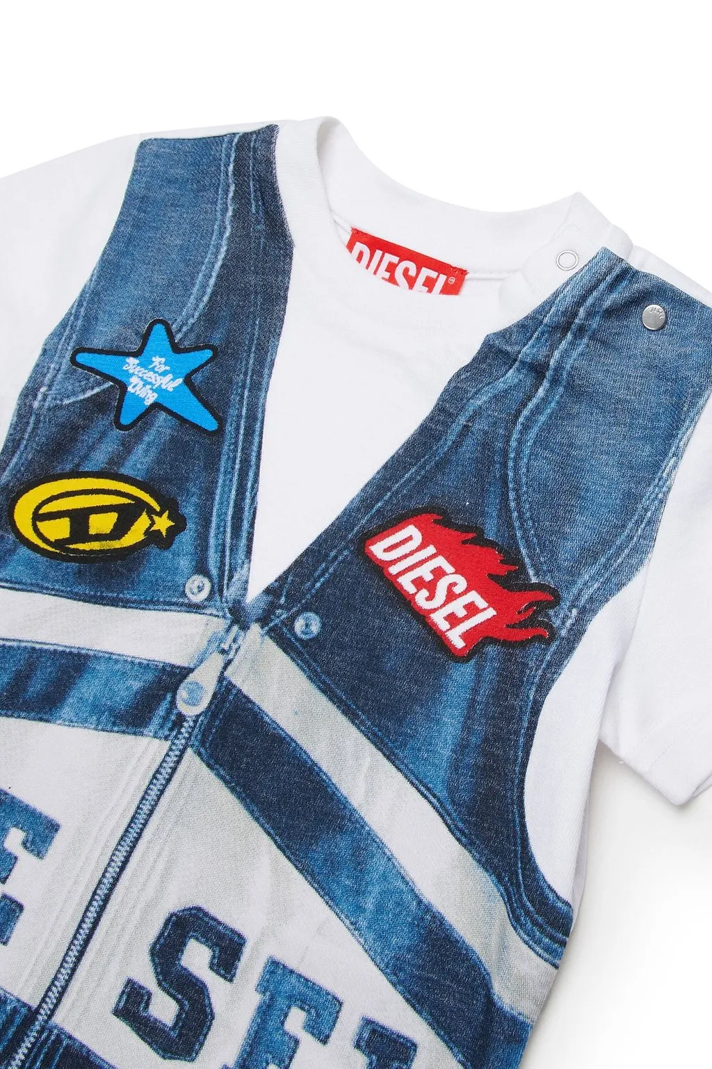 Diesel Kids Vest Printed Crewneck T-Shirt