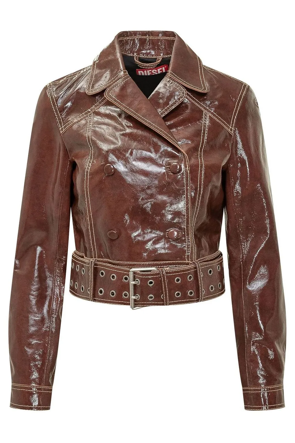 Diesel L-Egend Belted Cropped Jacket
