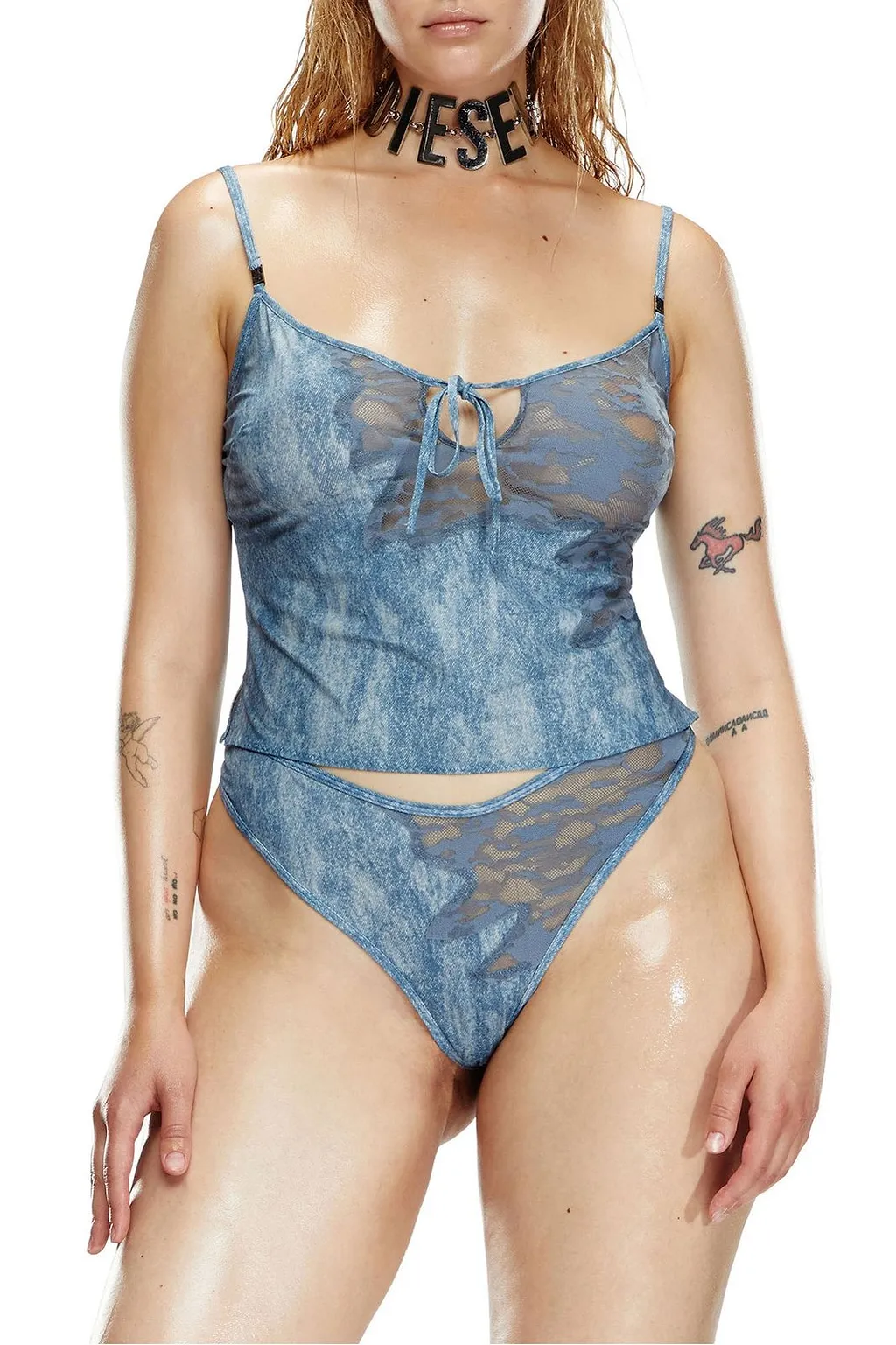 Diesel X Savage X Fenty Lace Panelled Stretch Camisole