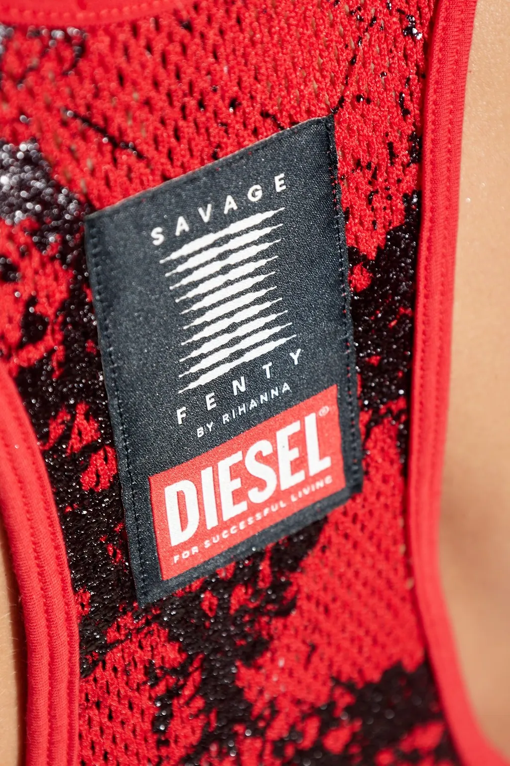 Diesel X Savage X Fenty Metallic Effect Maxi Dress