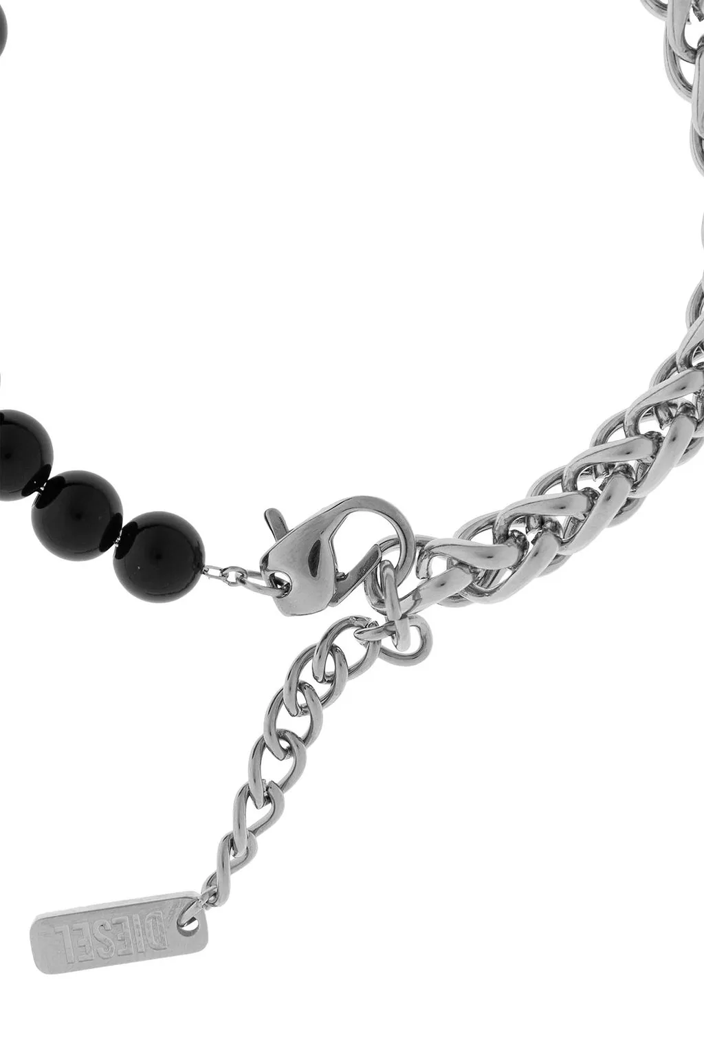 Diesel Logo Beaded Chain Bracelet