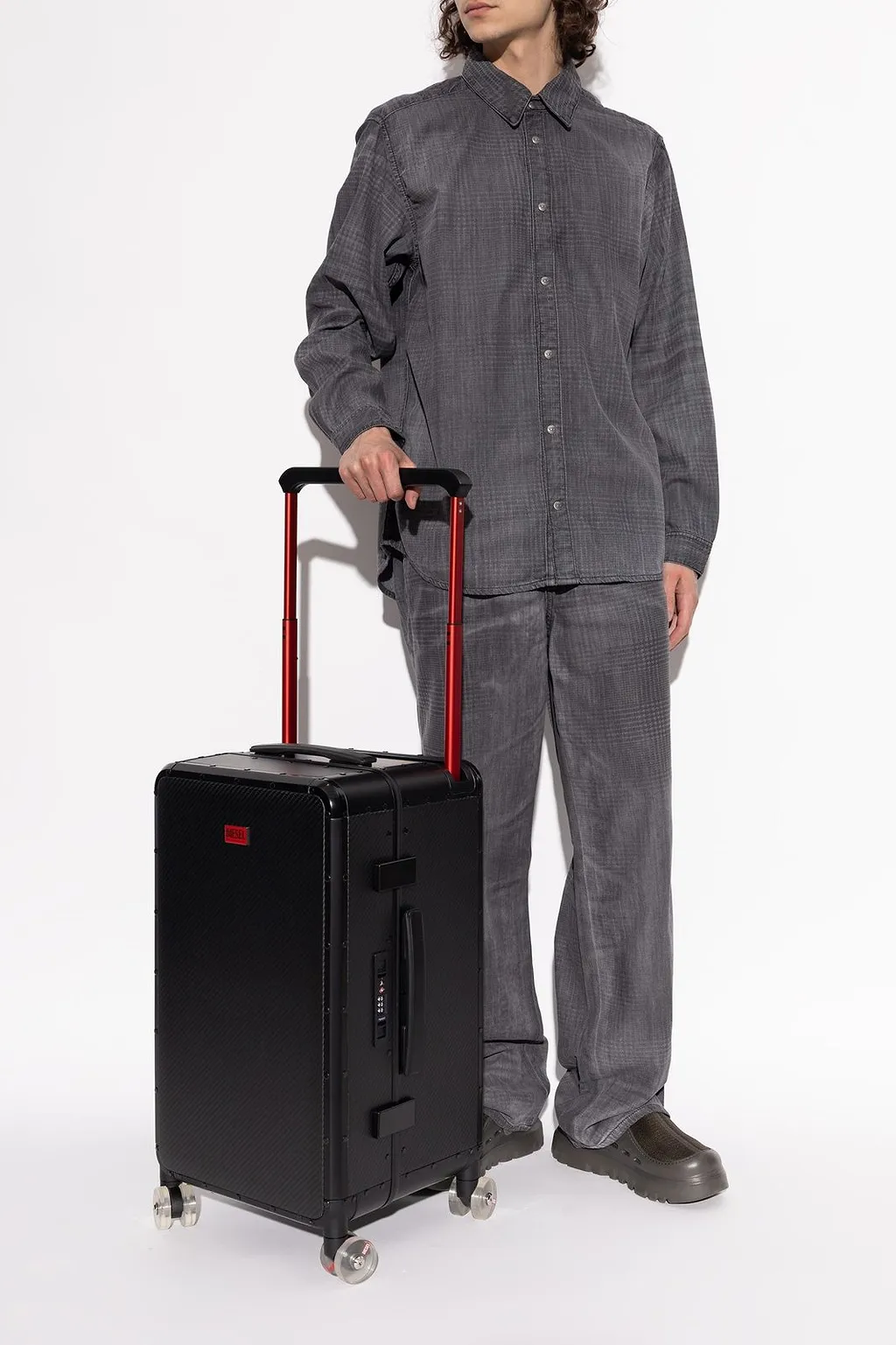 Diesel Logo Detail Suitcase