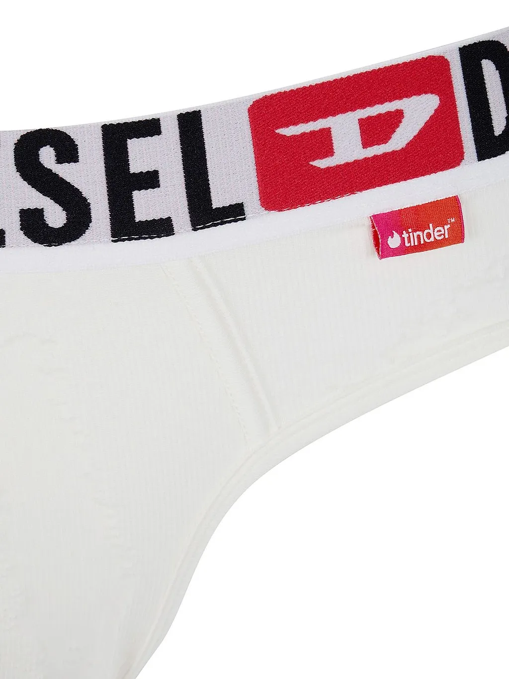 Diesel X Tinder Pr-Andre Sheer Devoré Effect Logo Waistband Briefs