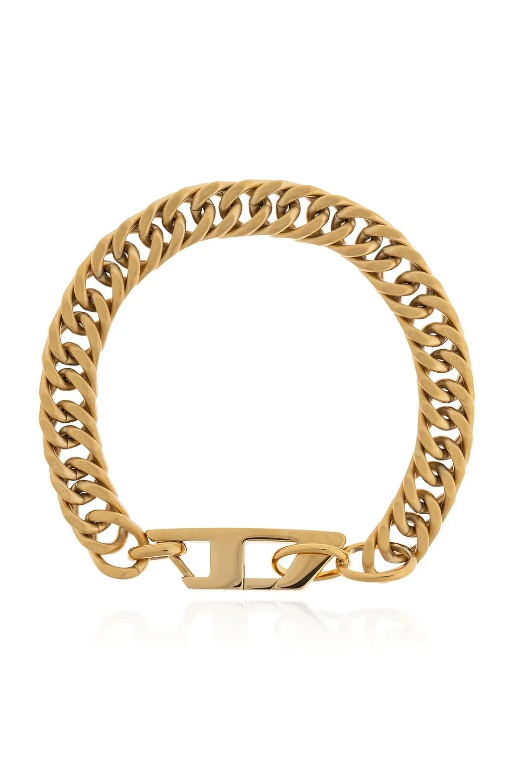 Diesel Logo Engraved Chained Bracelet
