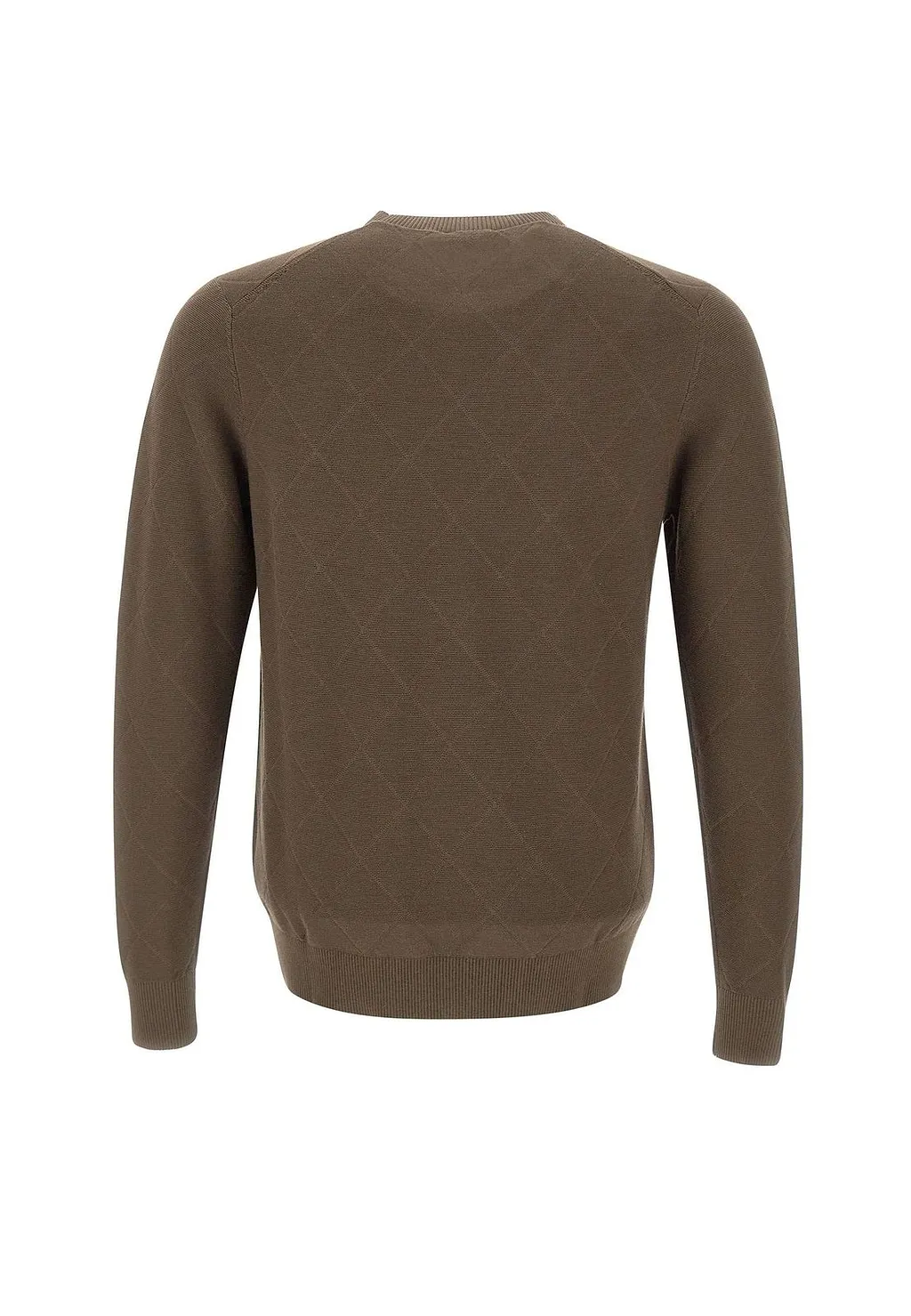 Diktat Diamond-Knit Crew Neck Knitted Sweater