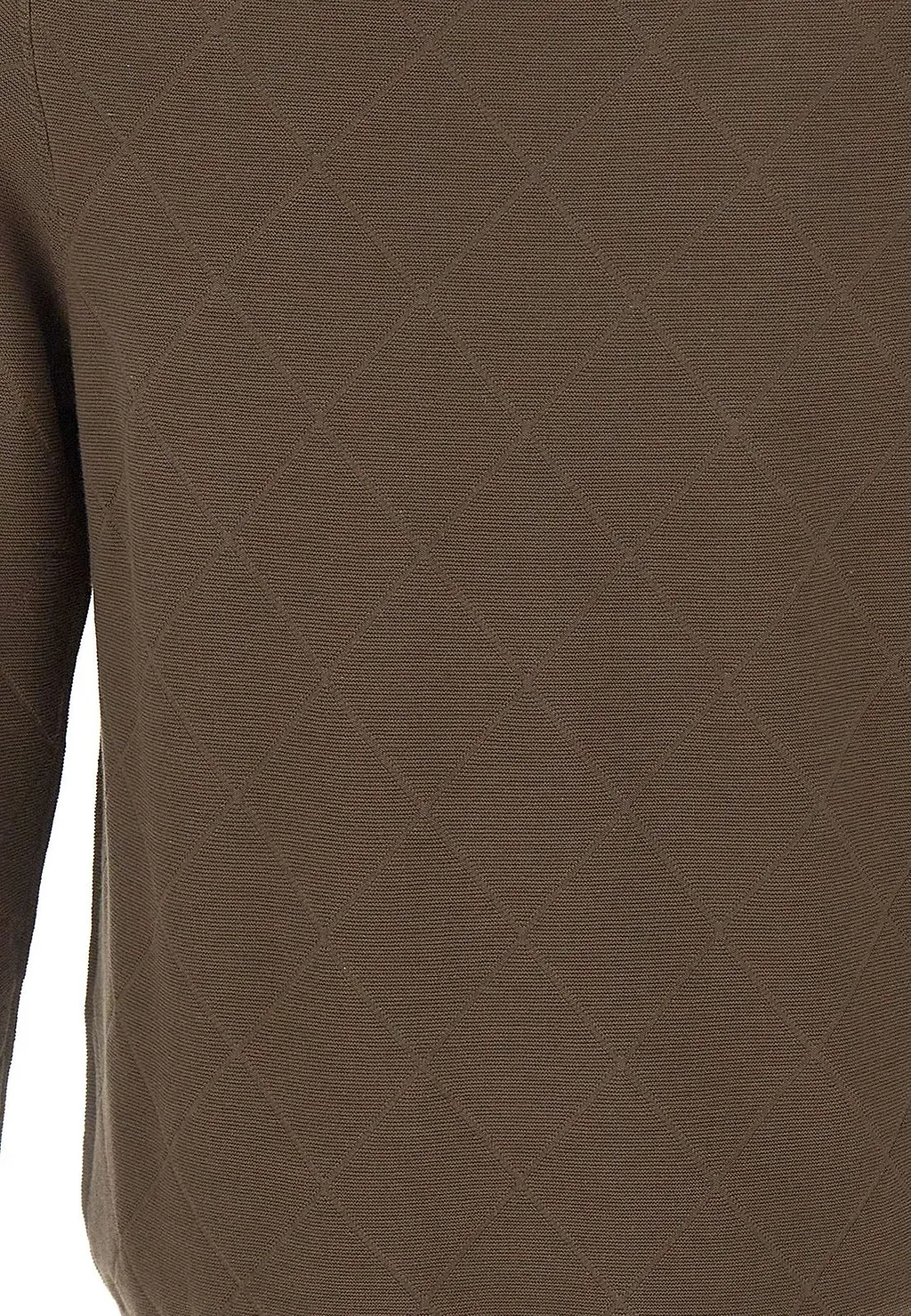 Diktat Diamond-Knit Crew Neck Knitted Sweater