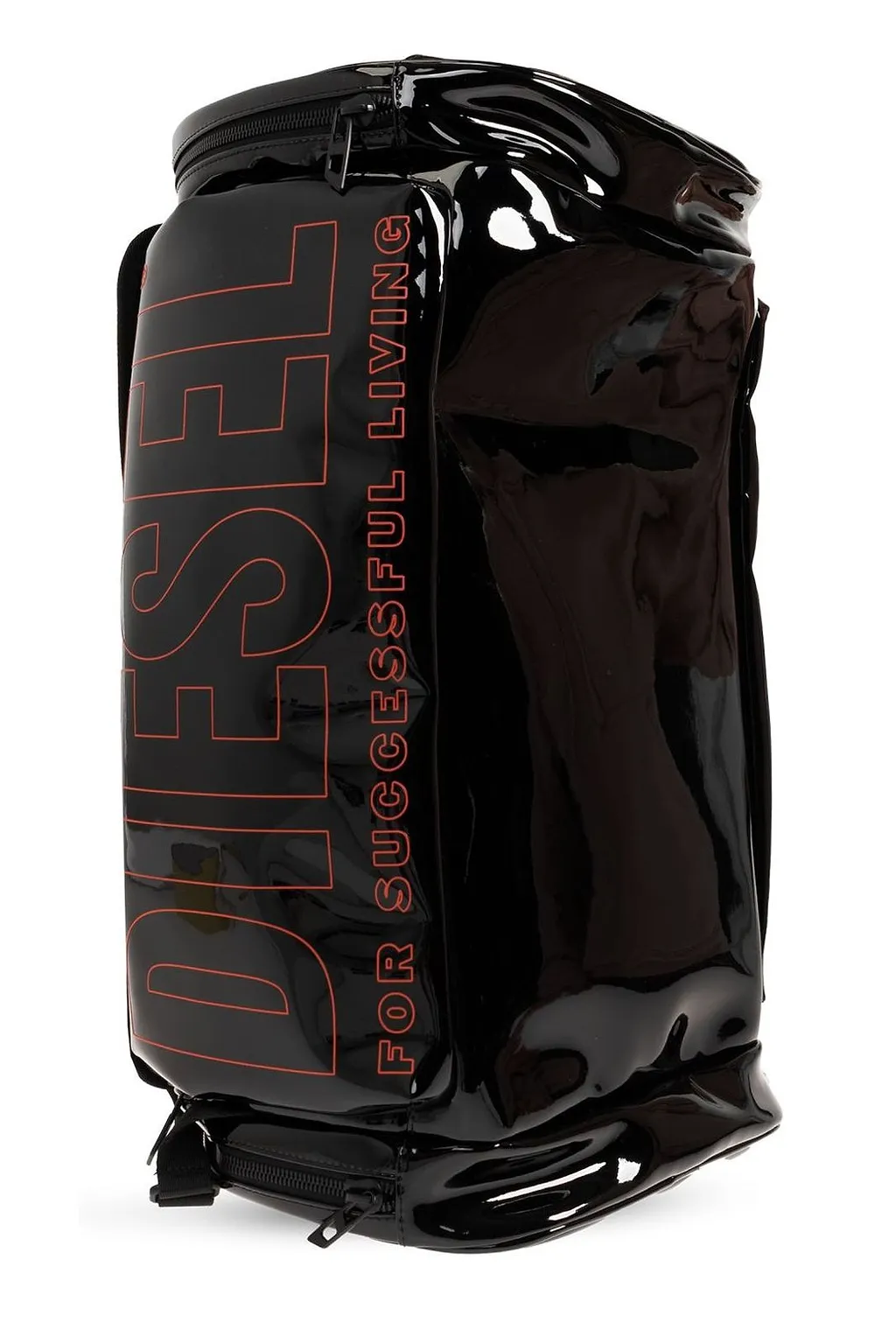 Diesel Logo Print Zip-Up Backpack