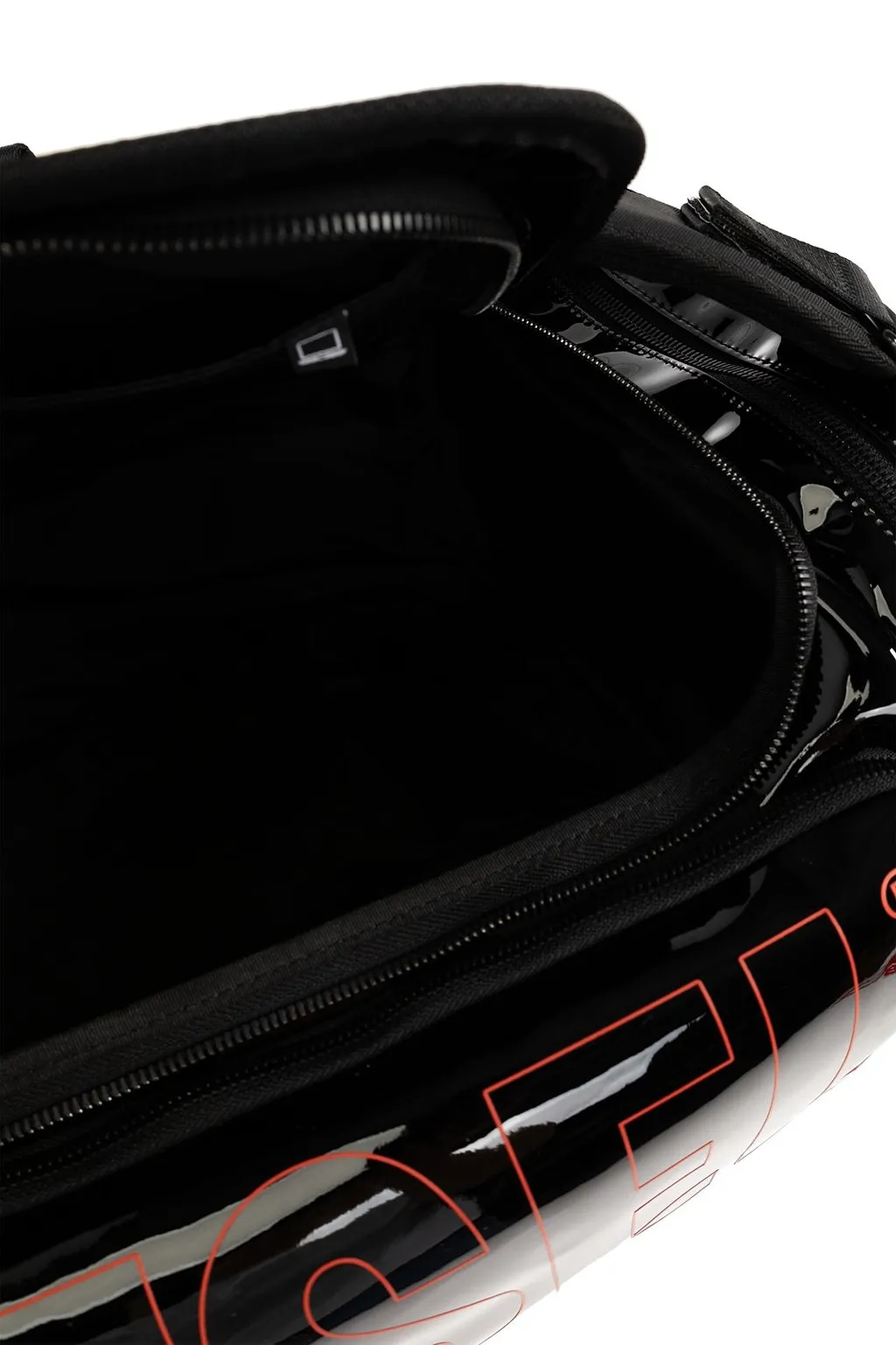 Diesel Logo Print Zip-Up Backpack