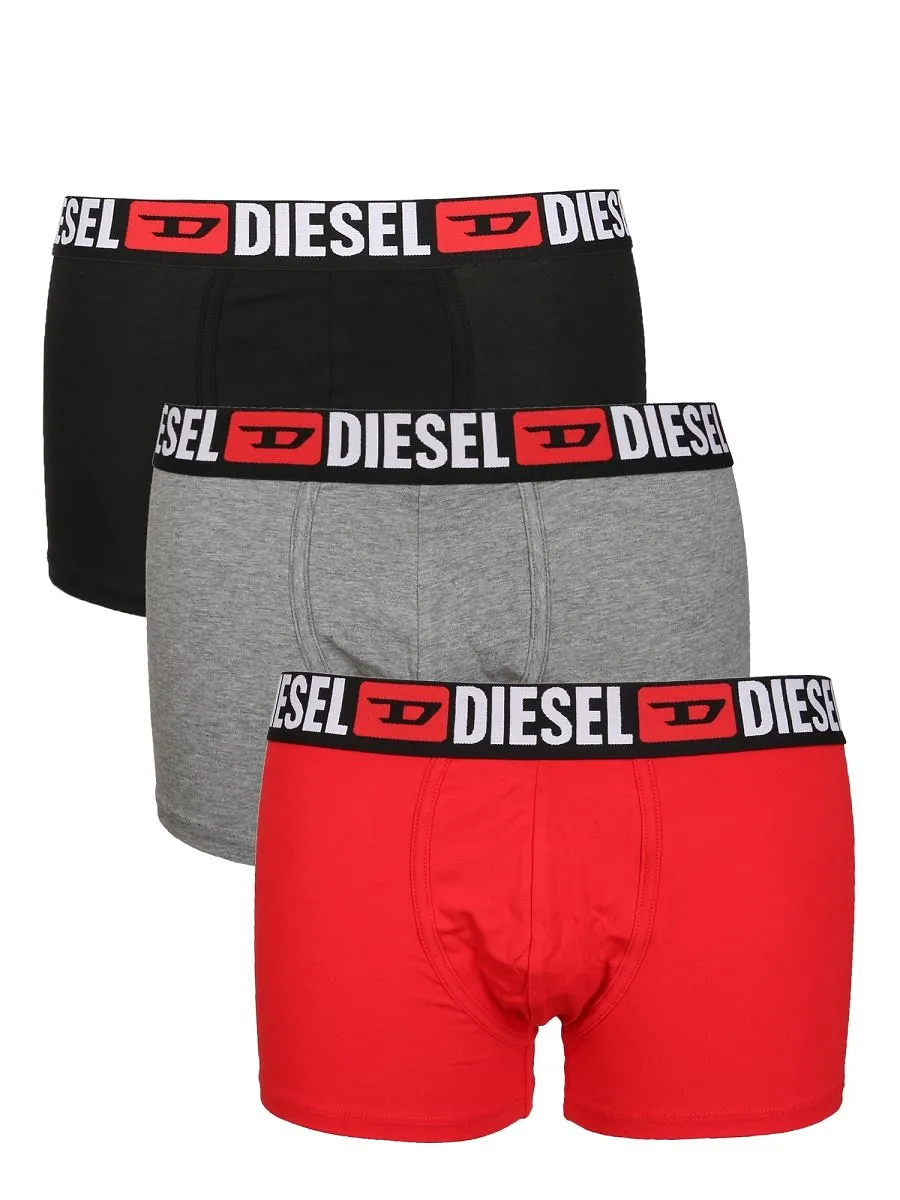 Diesel Logo Waistband Pack Of Three Boxers