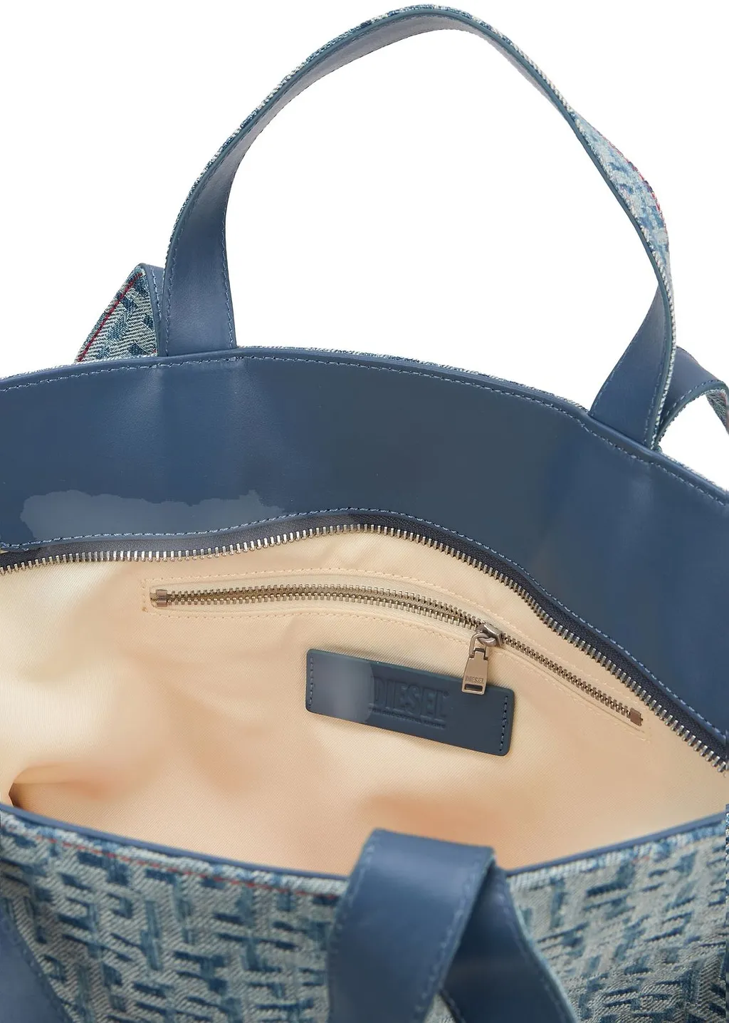 Diesel Monogram Jacquard Denim Tote Bag