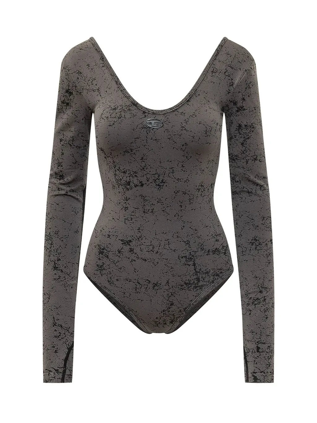Diesel Open-Back Utilitarian Print Bodysuit