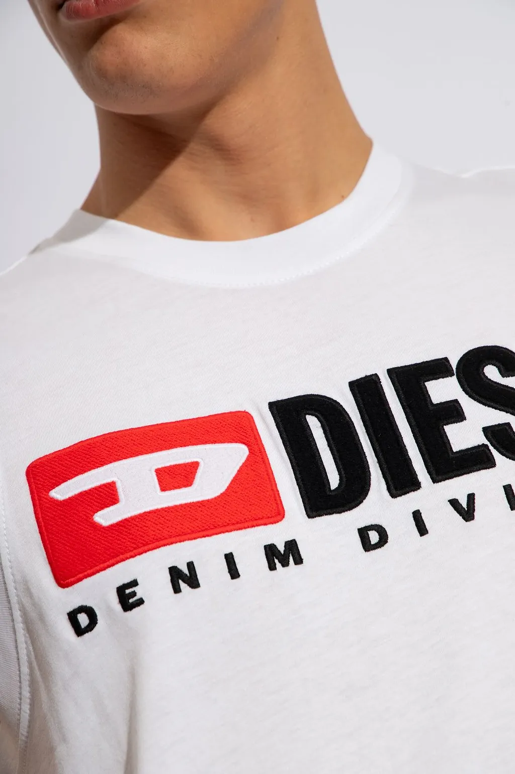 Diesel T-Isco-Div Logo Printed Tank Top