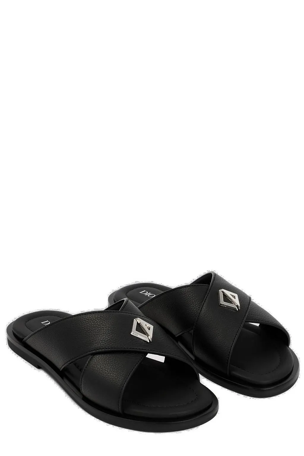 Dior Homme Logo Plaque Open Toe Sandals