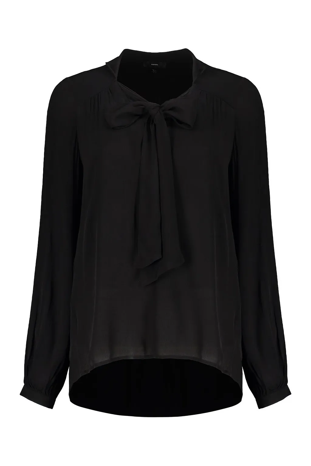 Diesel Tie-Neck Long-Sleeve Top