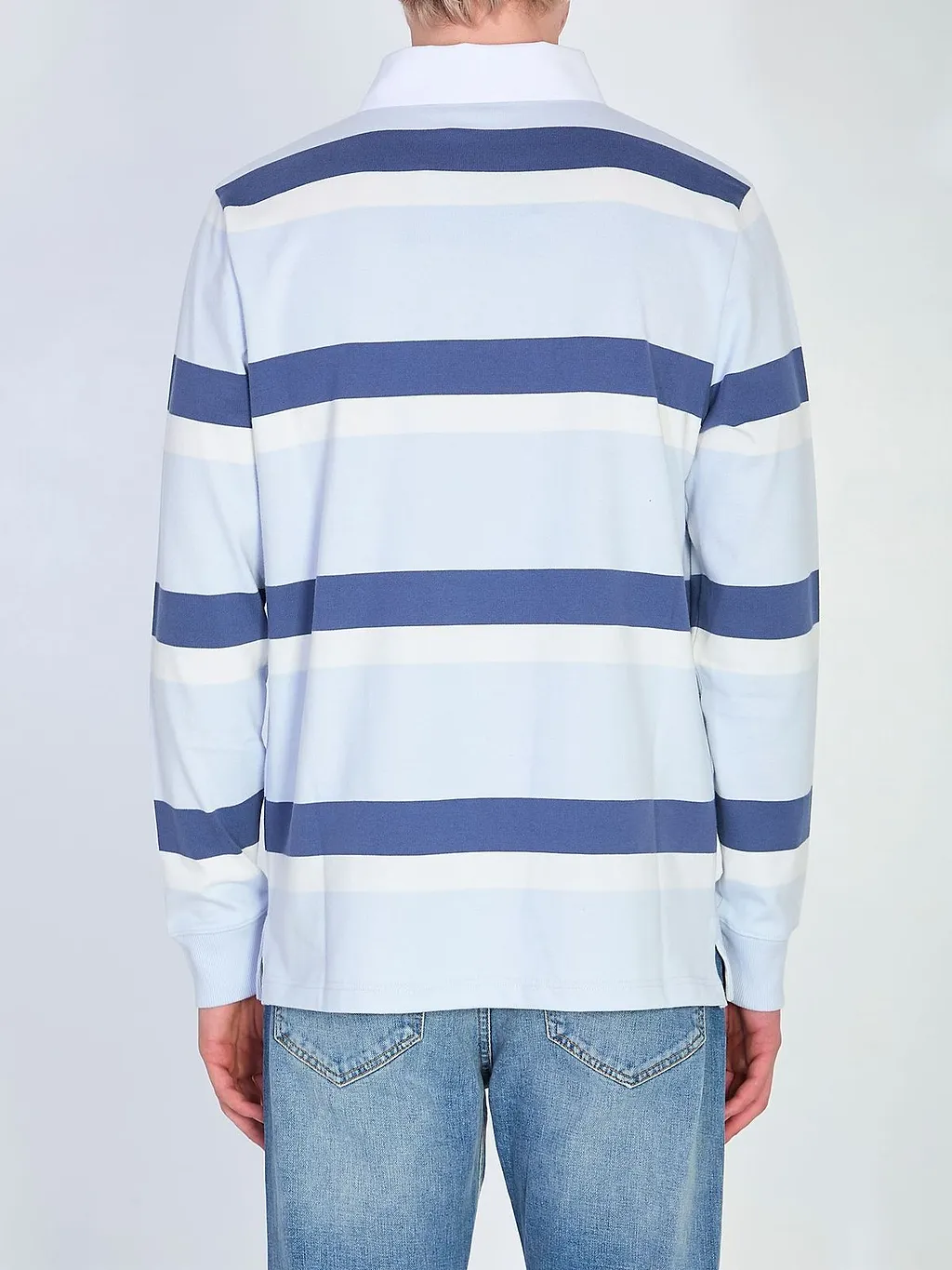 Dior Homme Striped Long Sleeve Polo Shirt
