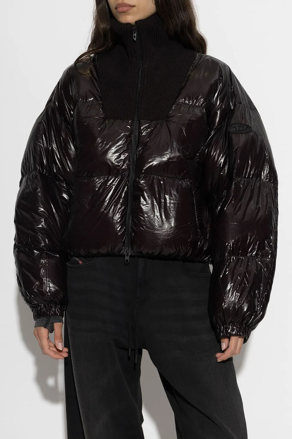Diesel W Arrior Cropped Puffer Down Jacket