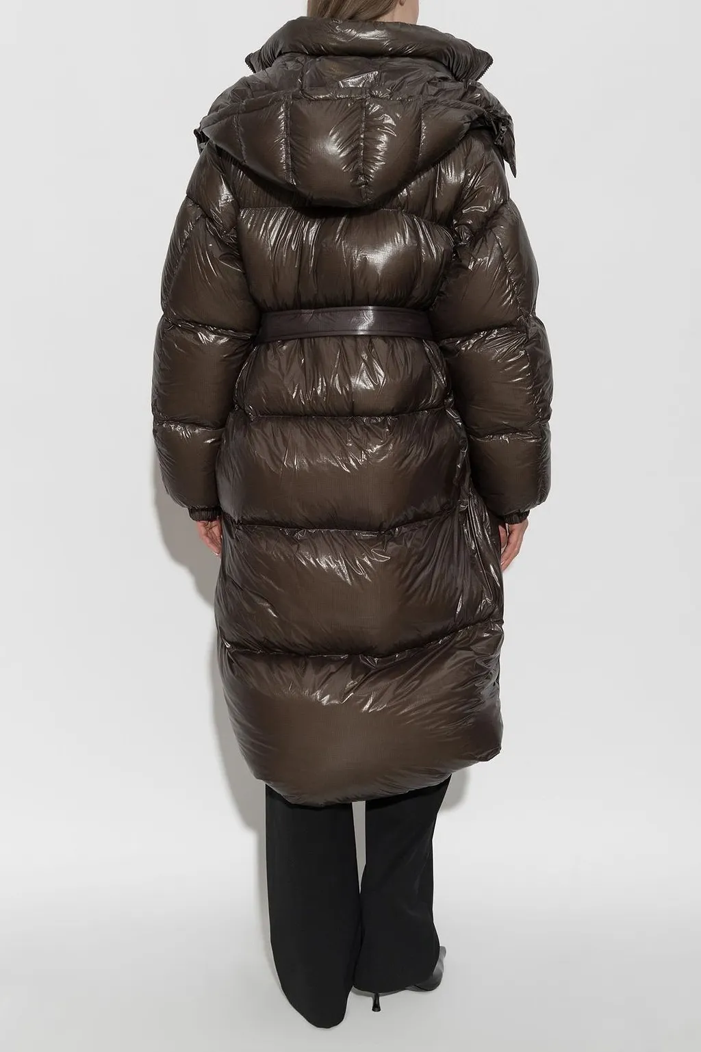 Diesel W-Isher Belted Long Down Puffer Coat