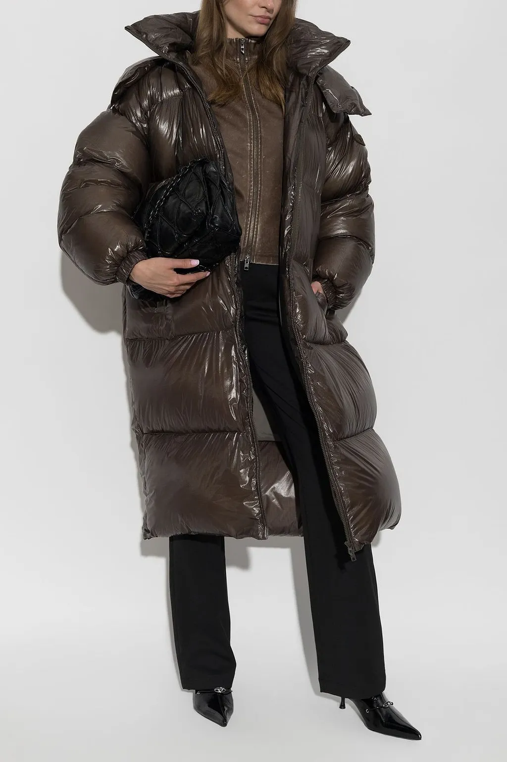 Diesel W-Isher Belted Long Down Puffer Coat