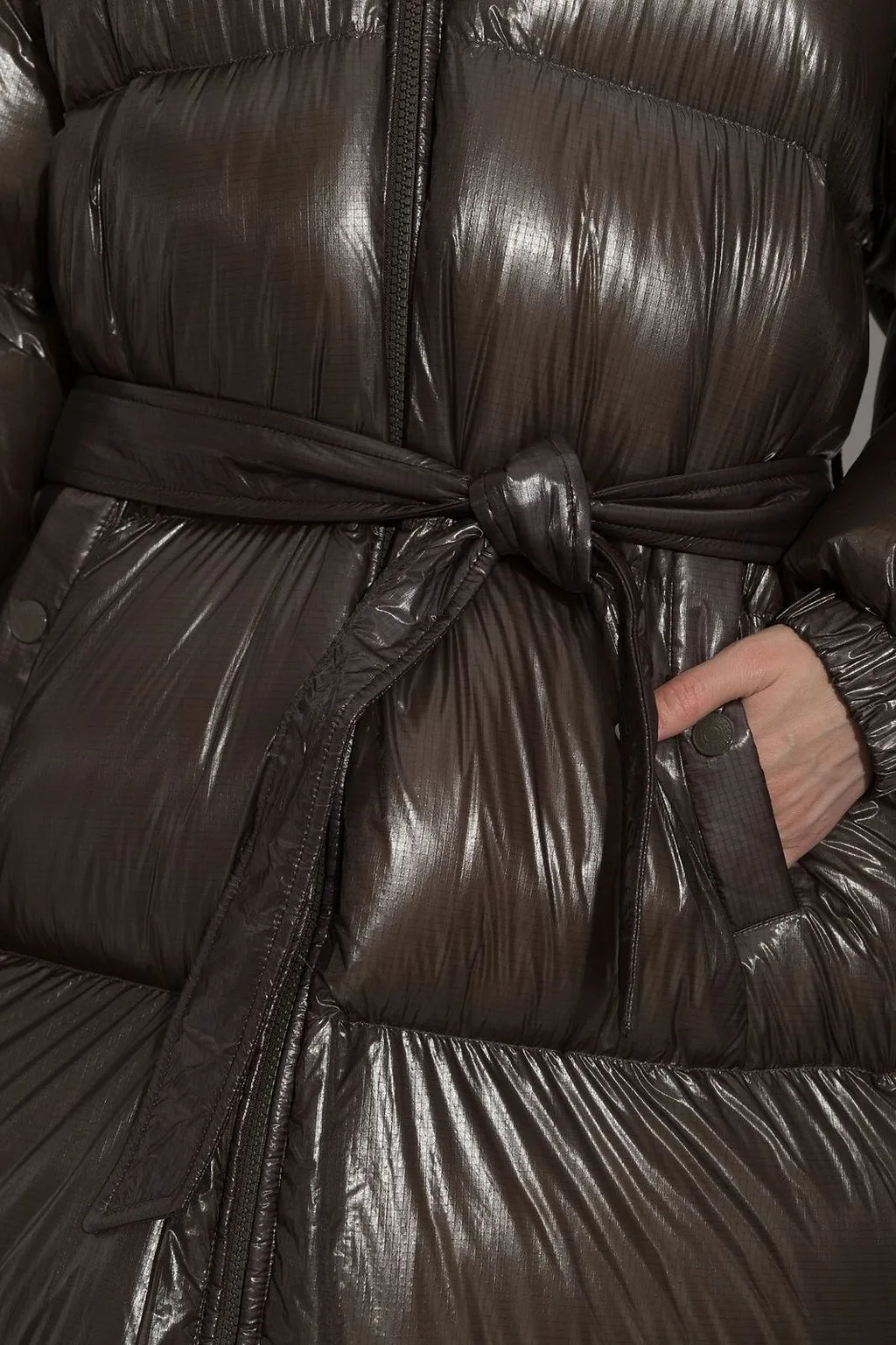 Diesel W-Isher Belted Long Down Puffer Coat